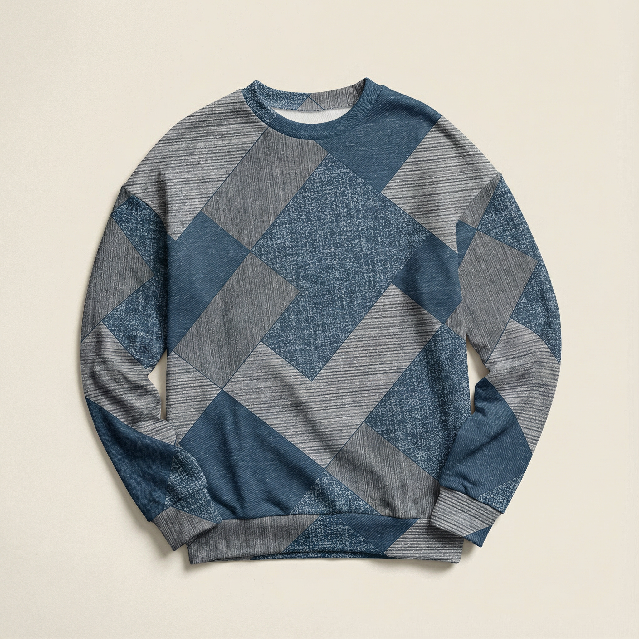 Women’s Long-Sleeve Sweater – Geometric Pattern