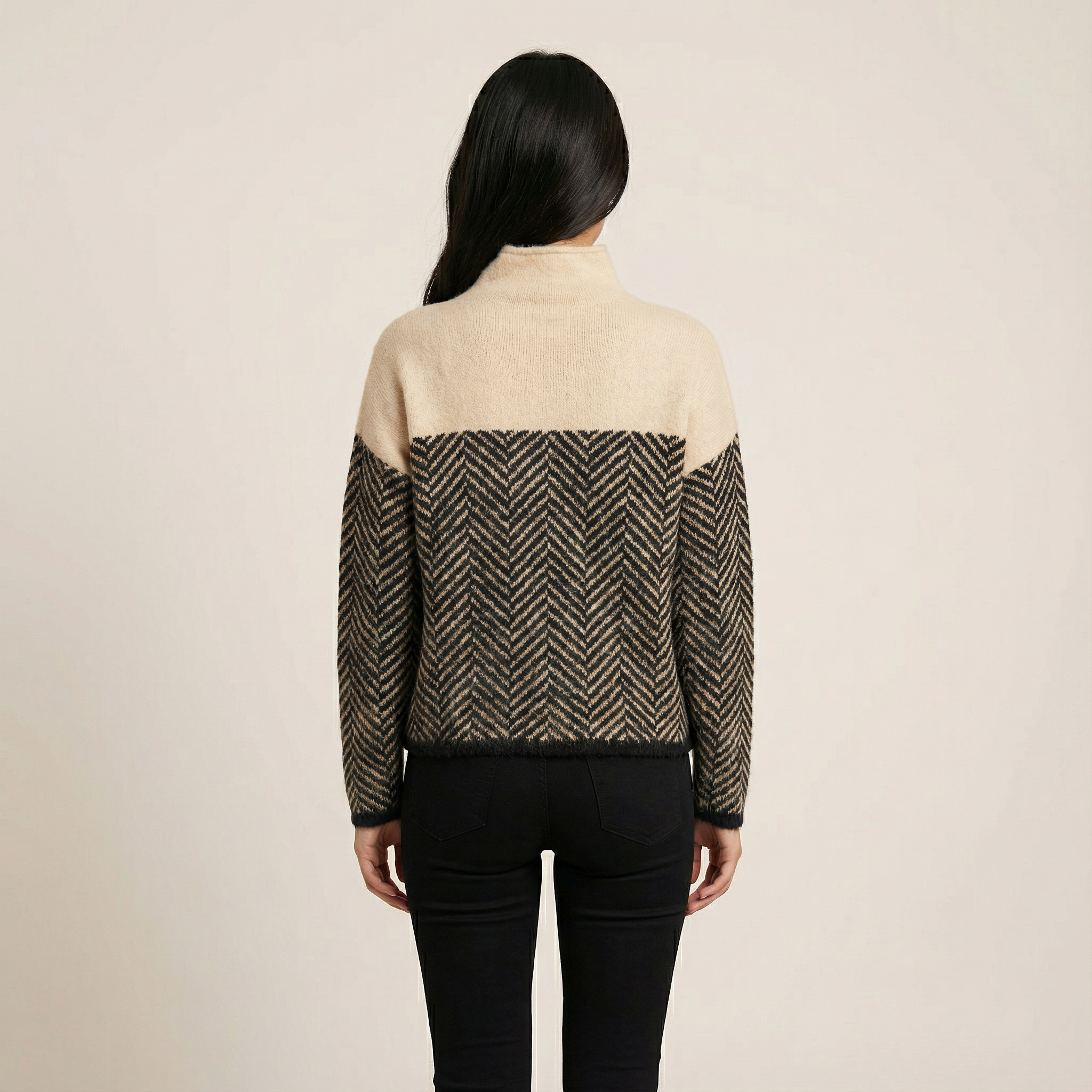 Women’s Long-Sleeve Sweater – High Neck