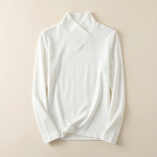 Women’s Long-Sleeve Sweater – High Neck Design
