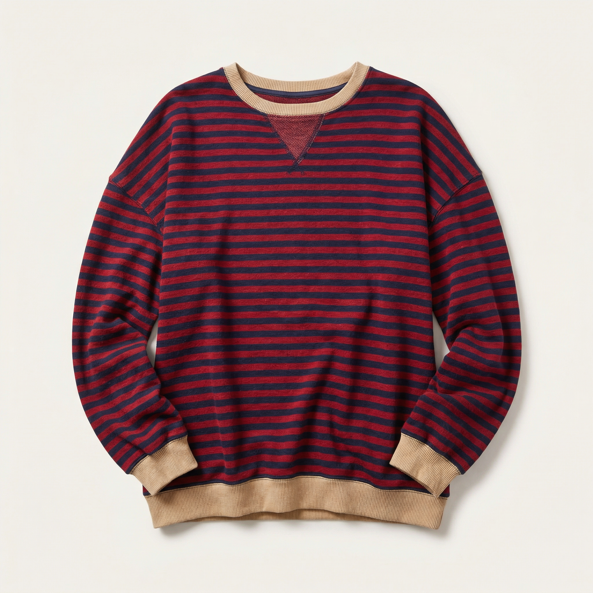 Women’s Long-Sleeve Sweater – Striped Pattern