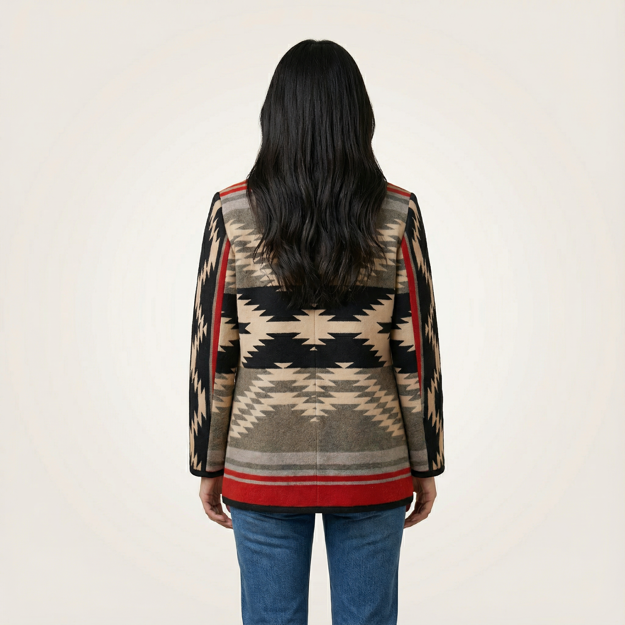 Women’s Patterned Jacket – Button Front