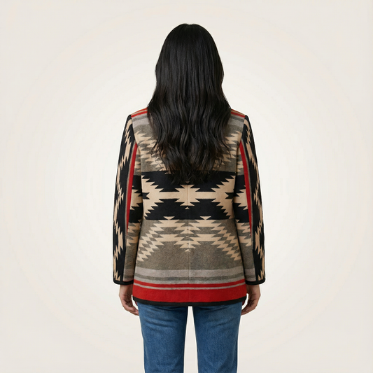 Women’s Patterned Jacket – Button Front