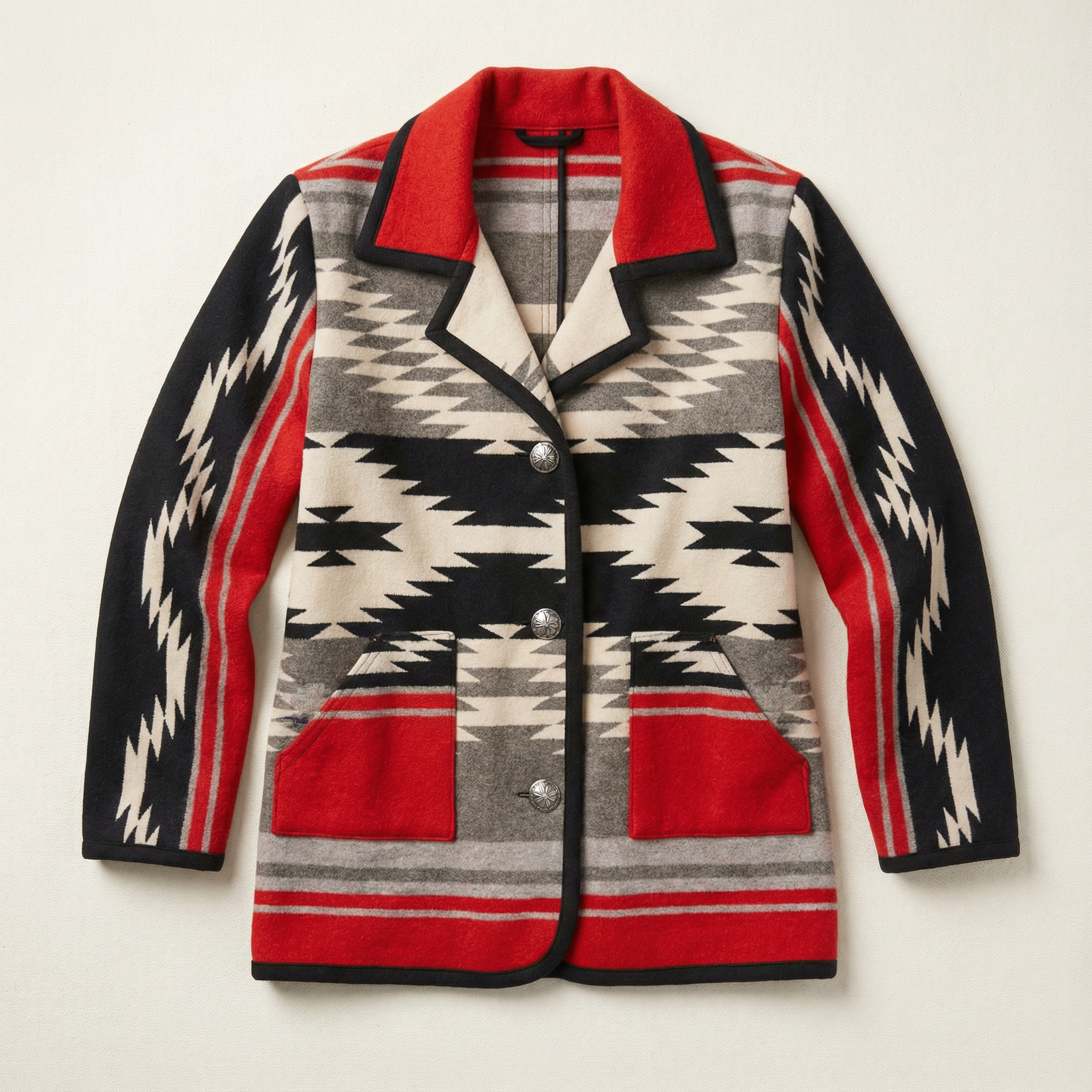 Women’s Patterned Jacket – Button Front