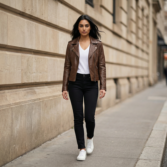 Women’s Zip-Front Jacket – Notched Collar