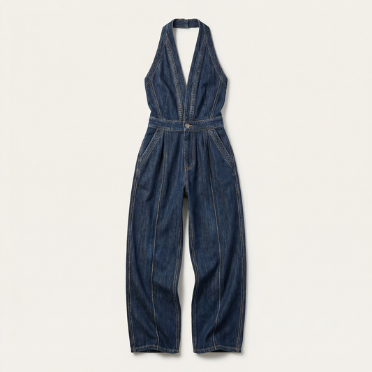 Women’s Sleeveless Jumpsuit – V-Neck Design