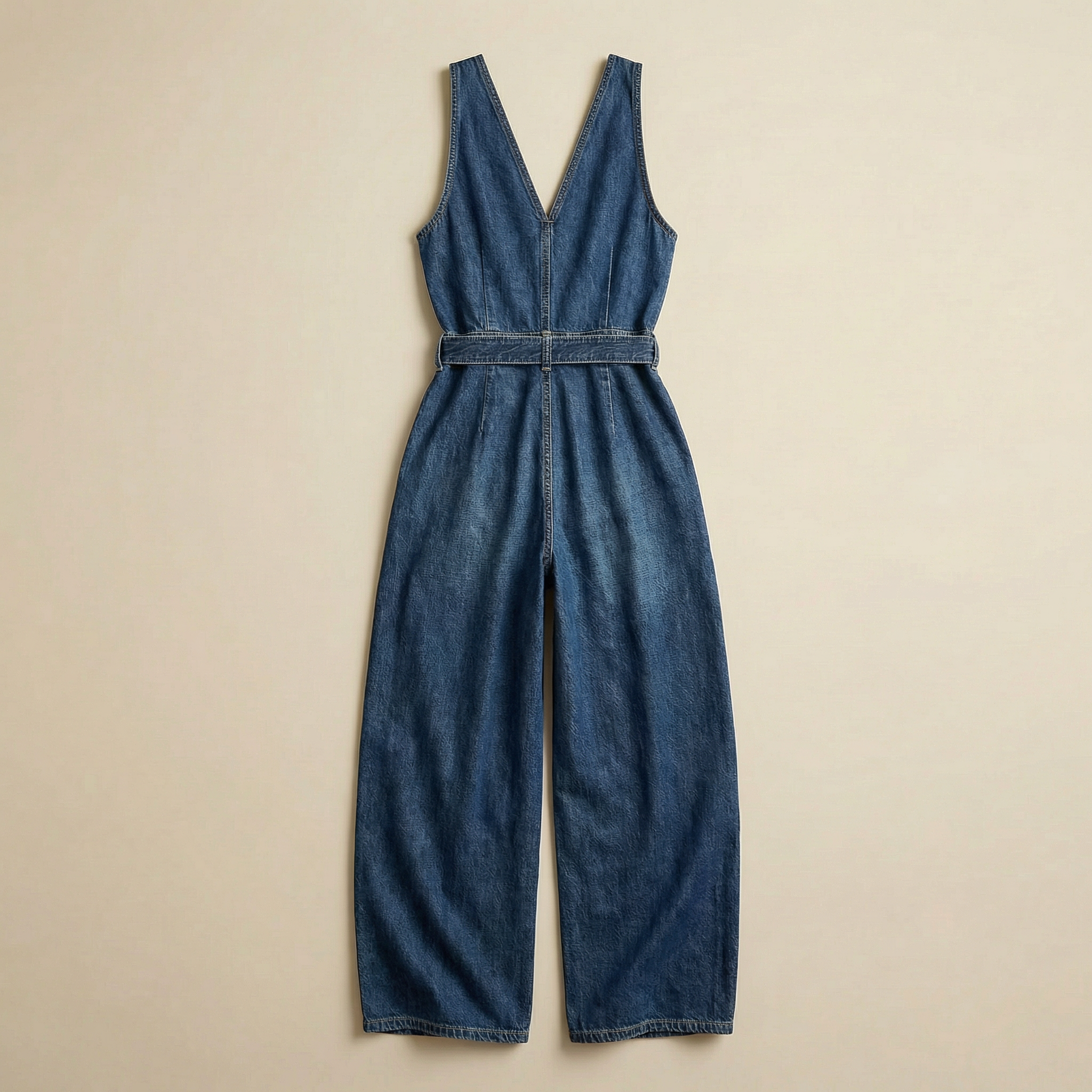 Women’s Sleeveless Jumpsuit – V-Neck Design