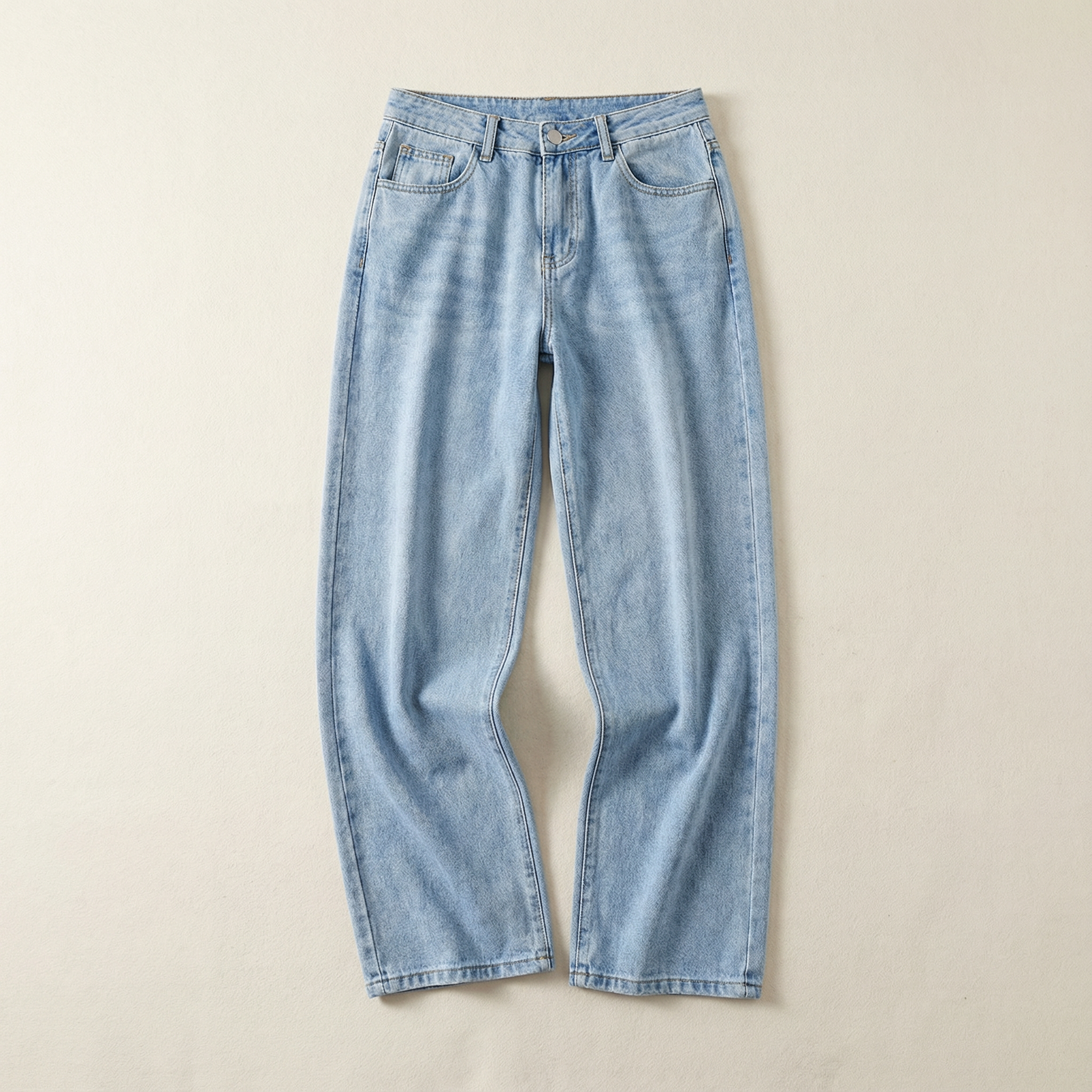 Women’s Straight-Leg Jeans – Low-Rise Waist, Classic Five-Pocket Style