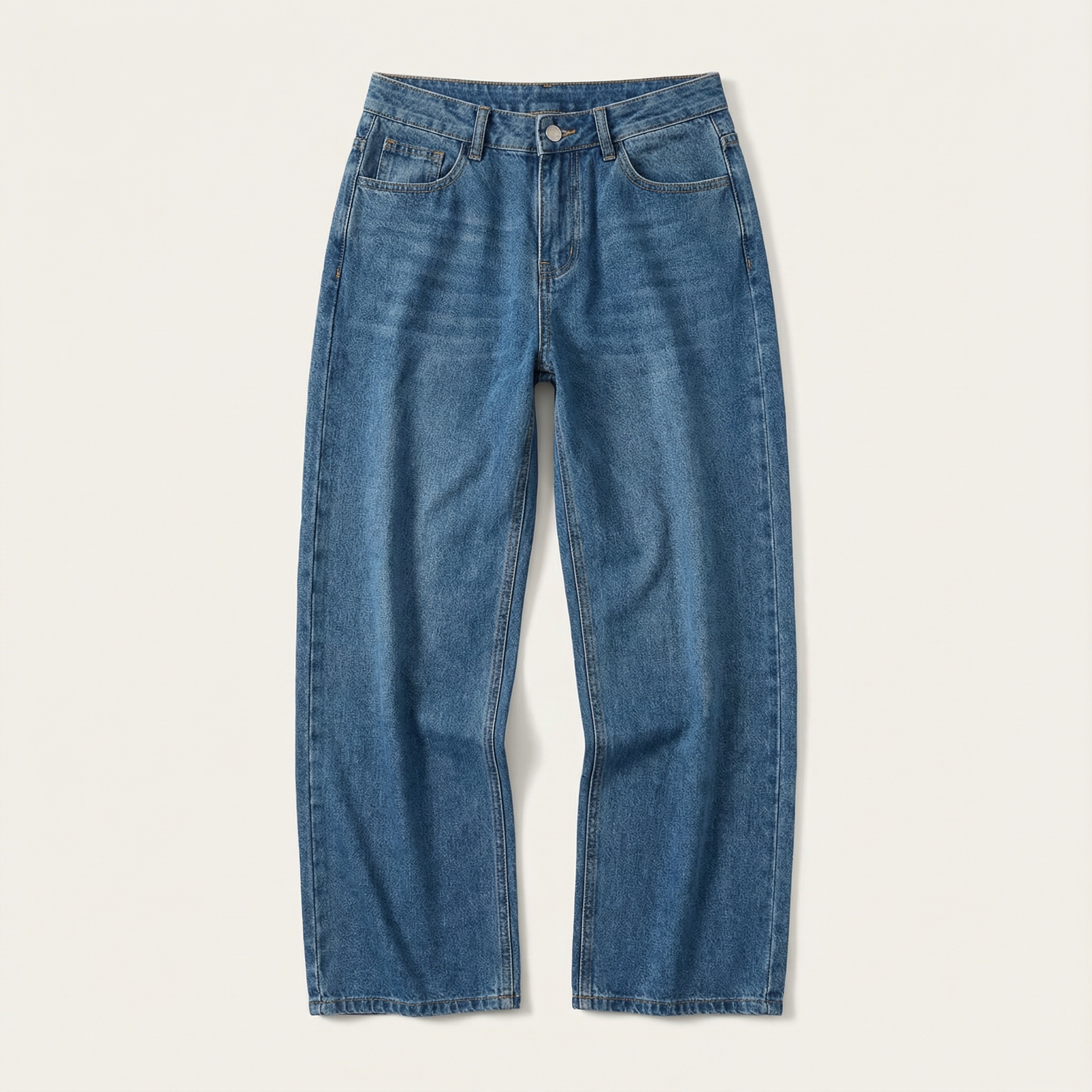 Women’s Straight-Leg Jeans – Low-Rise Waist, Classic Five-Pocket Style