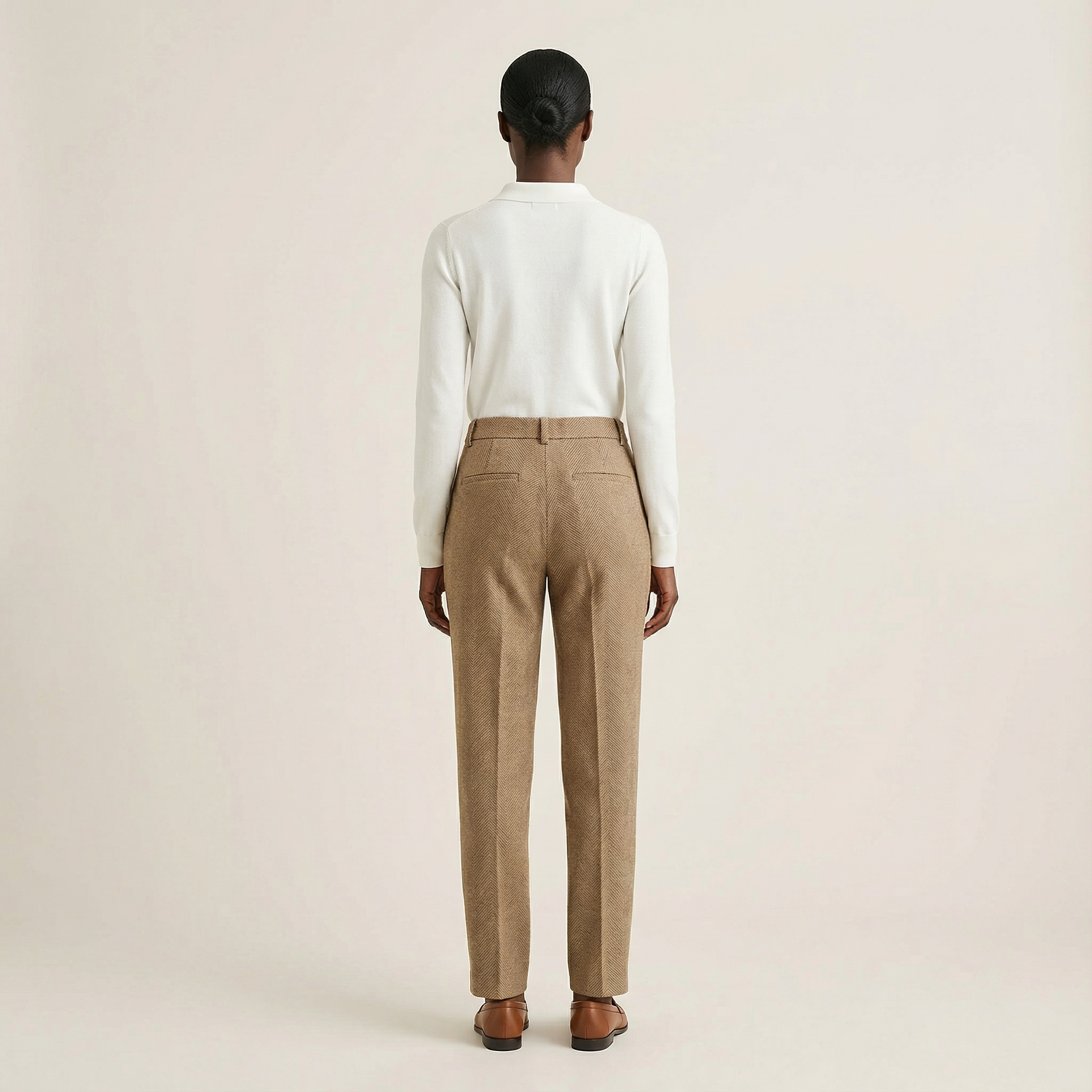 Women’s Trousers – High-Rise Waist, Straight Leg