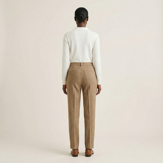 Women’s Trousers – High-Rise Waist, Straight Leg