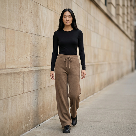 Women’s Wide-Leg Pants – Drawstring Waist, Full Length