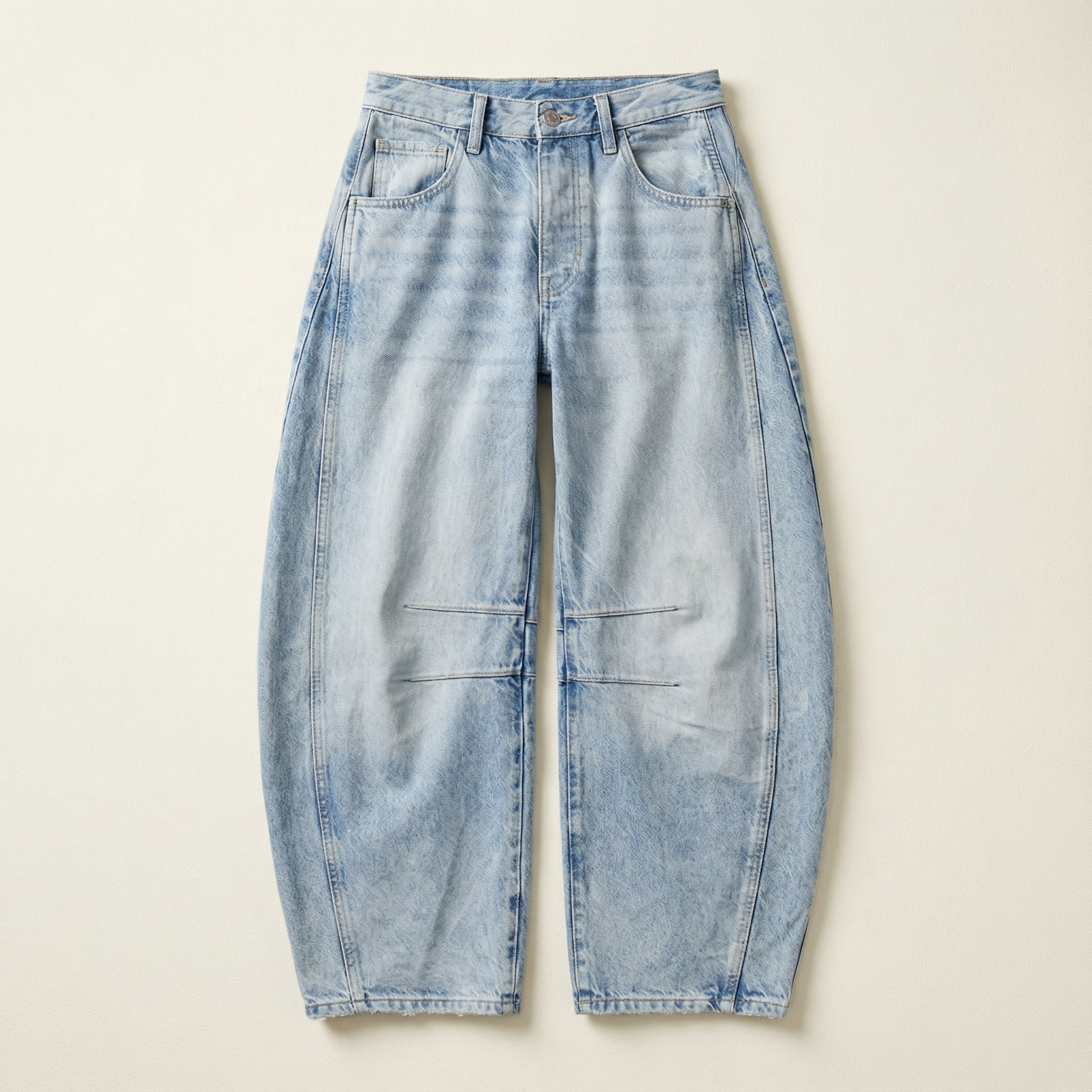 Women’s Wide-Leg Pants – High-Rise Waist, Seam Detail