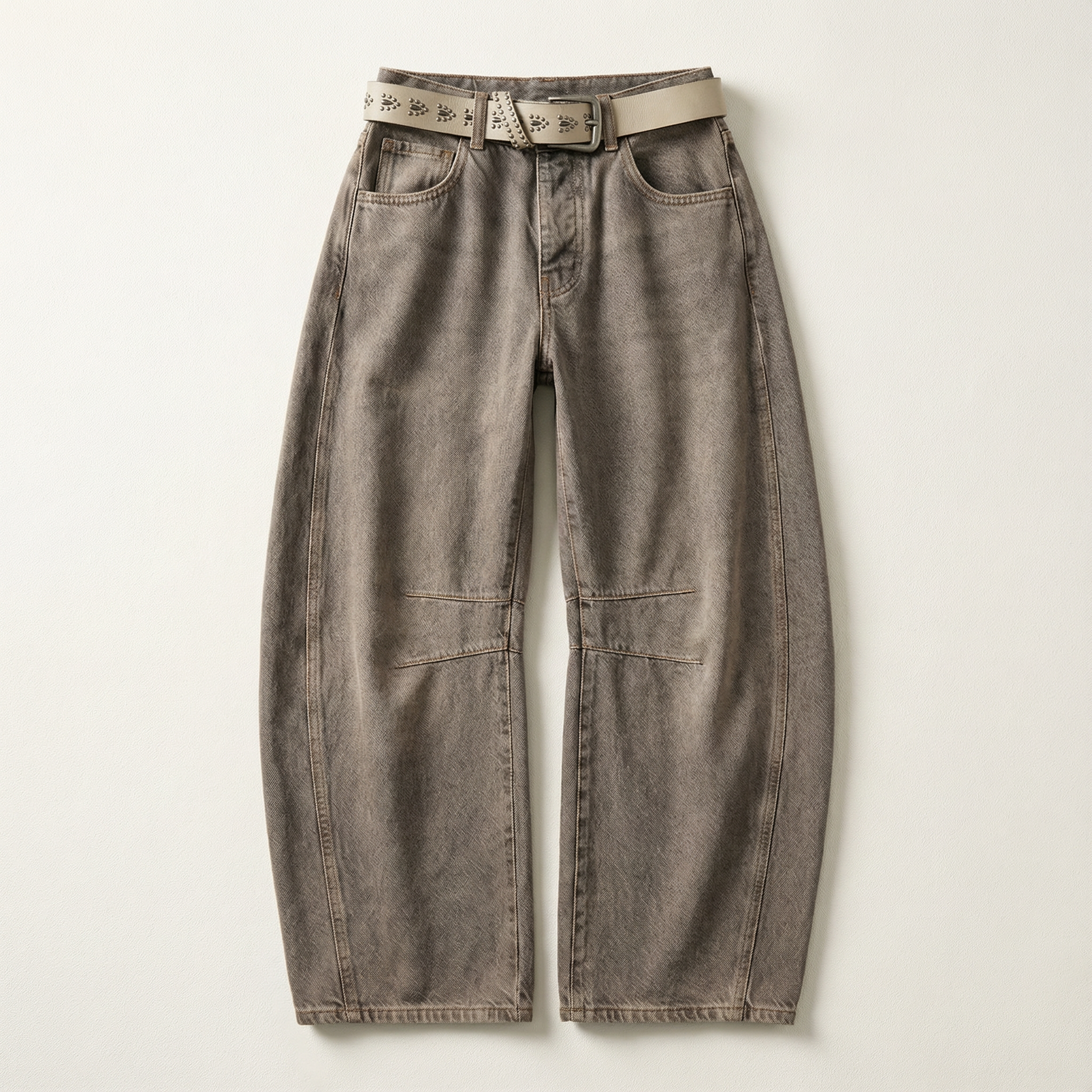 Women’s Wide-Leg Pants – High-Rise Waist, Seam Detail