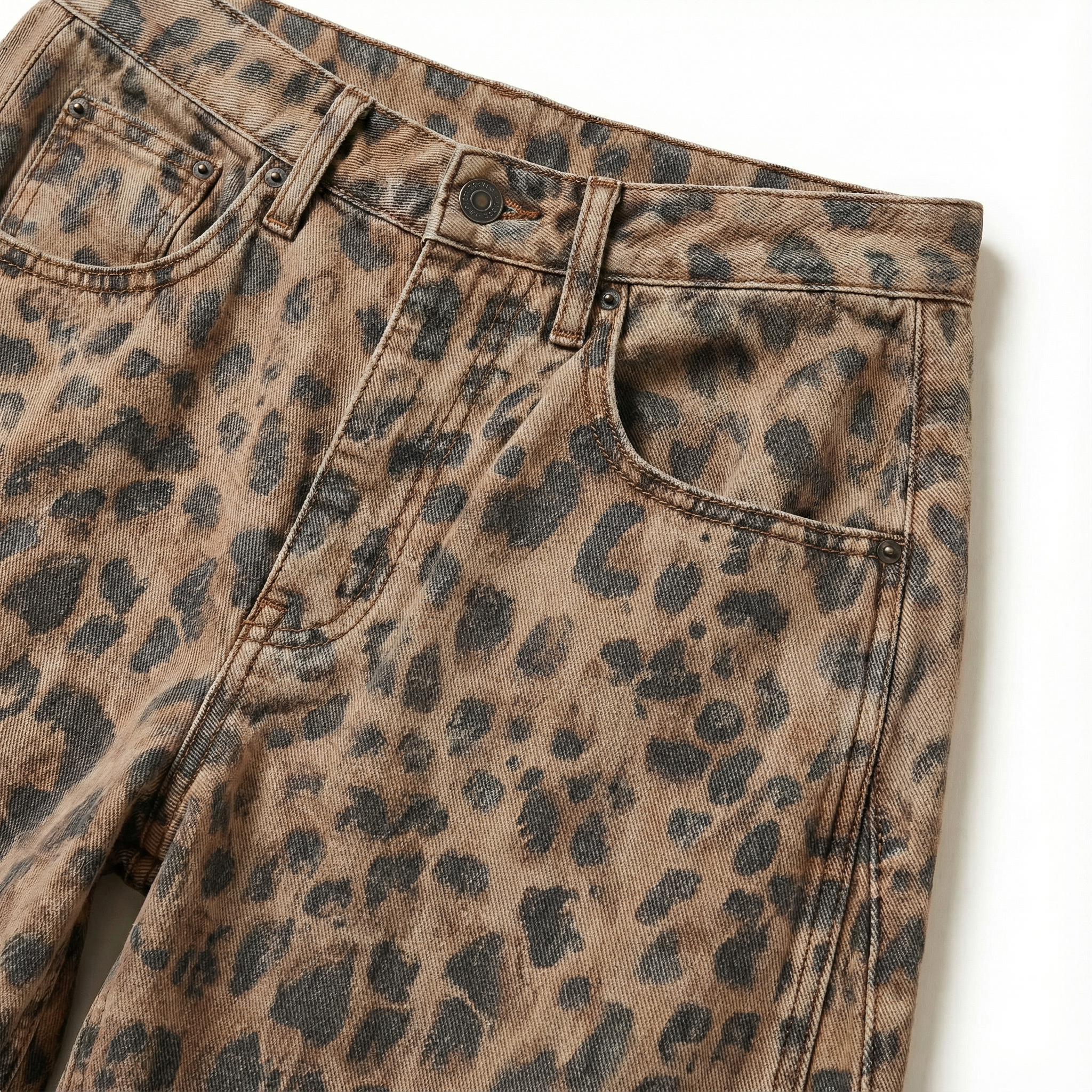 Women’s Wide-Leg Pants – High-Rise Waist, Seam Detail