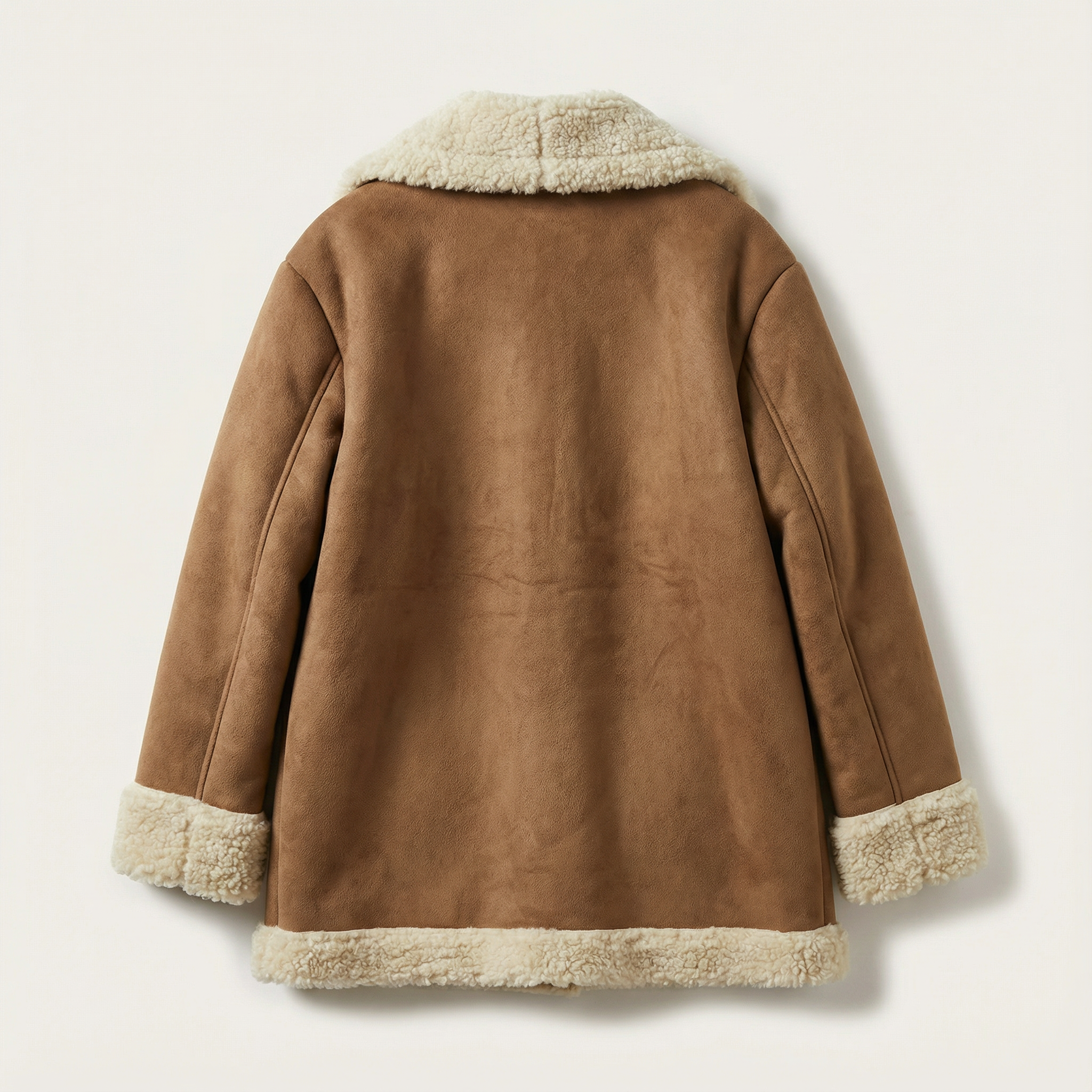 Women’s Winter Jacket – Cozy Shearling, Button-Front