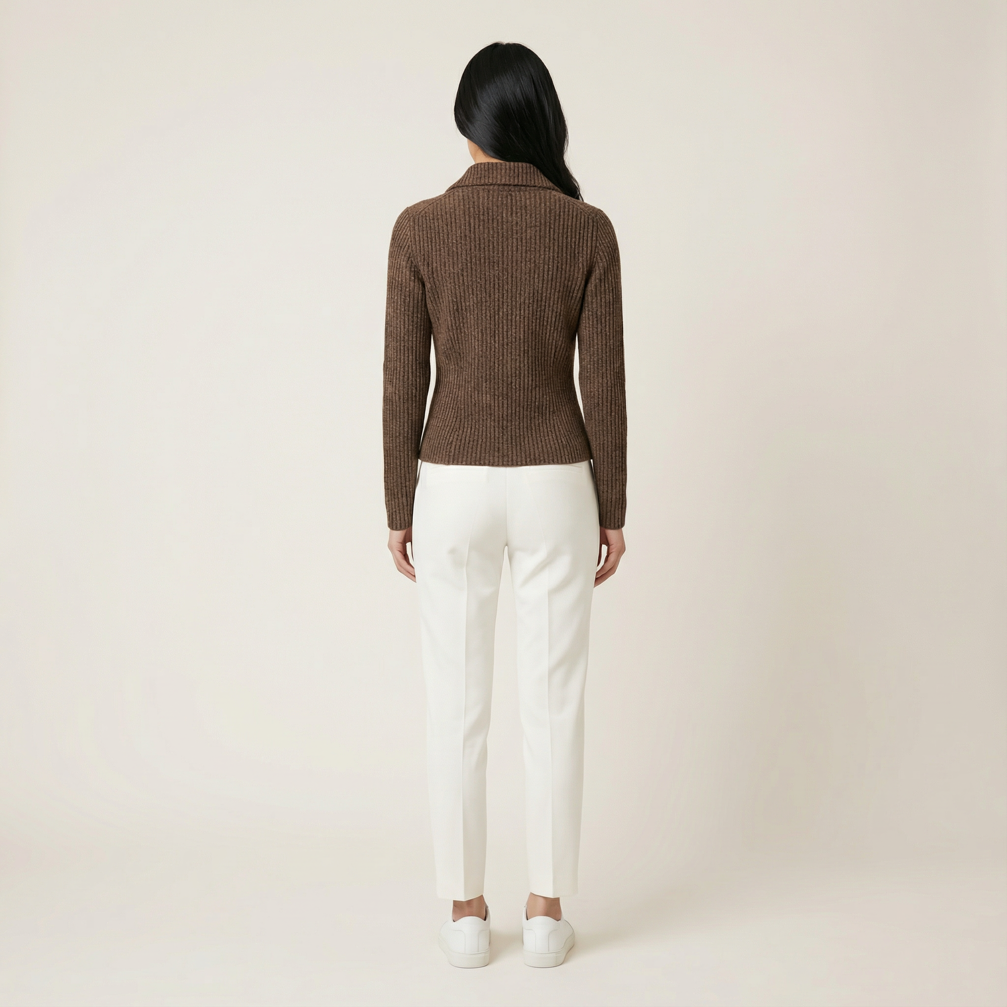 Women’s Zip-Front Jacket – Asymmetrical Collar