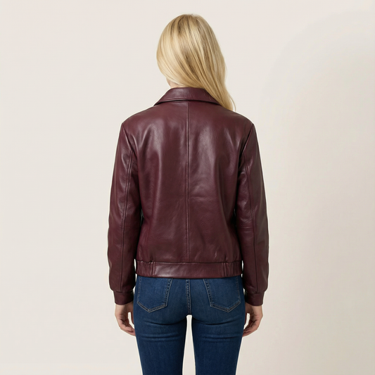 Women’s Zip-Front Jacket – Collared Design