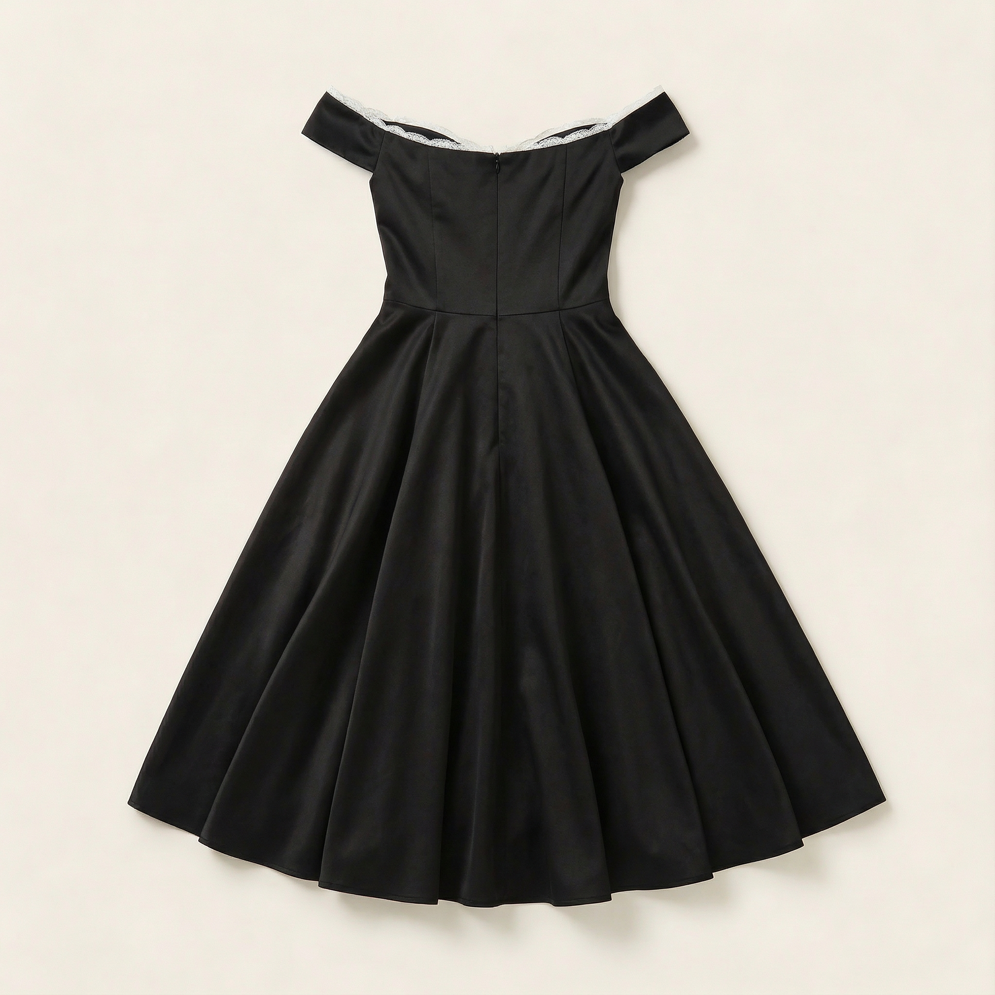 Women’s A-Line Midi Dress – Strapless Neckline