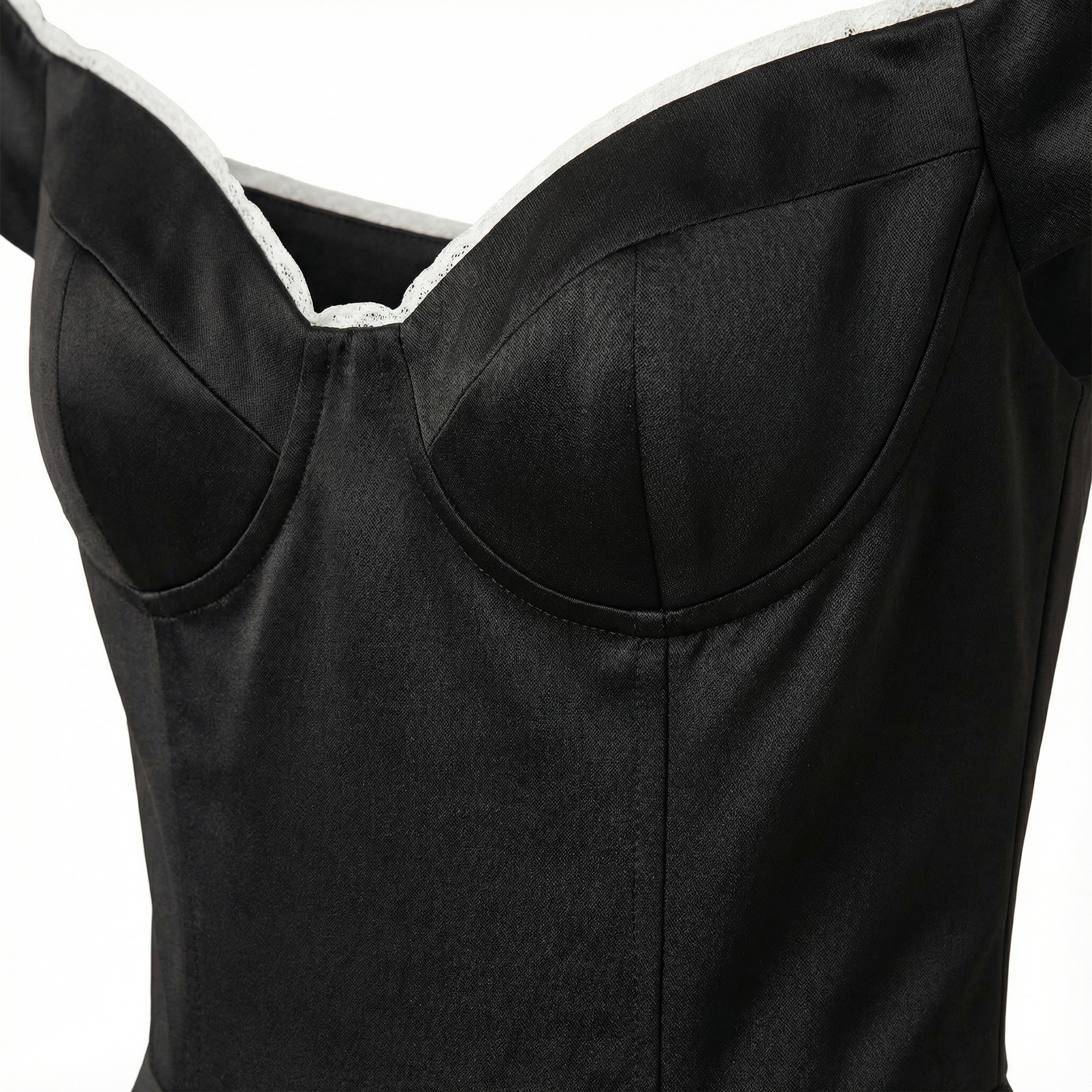 Women’s A-Line Midi Dress – Strapless Neckline