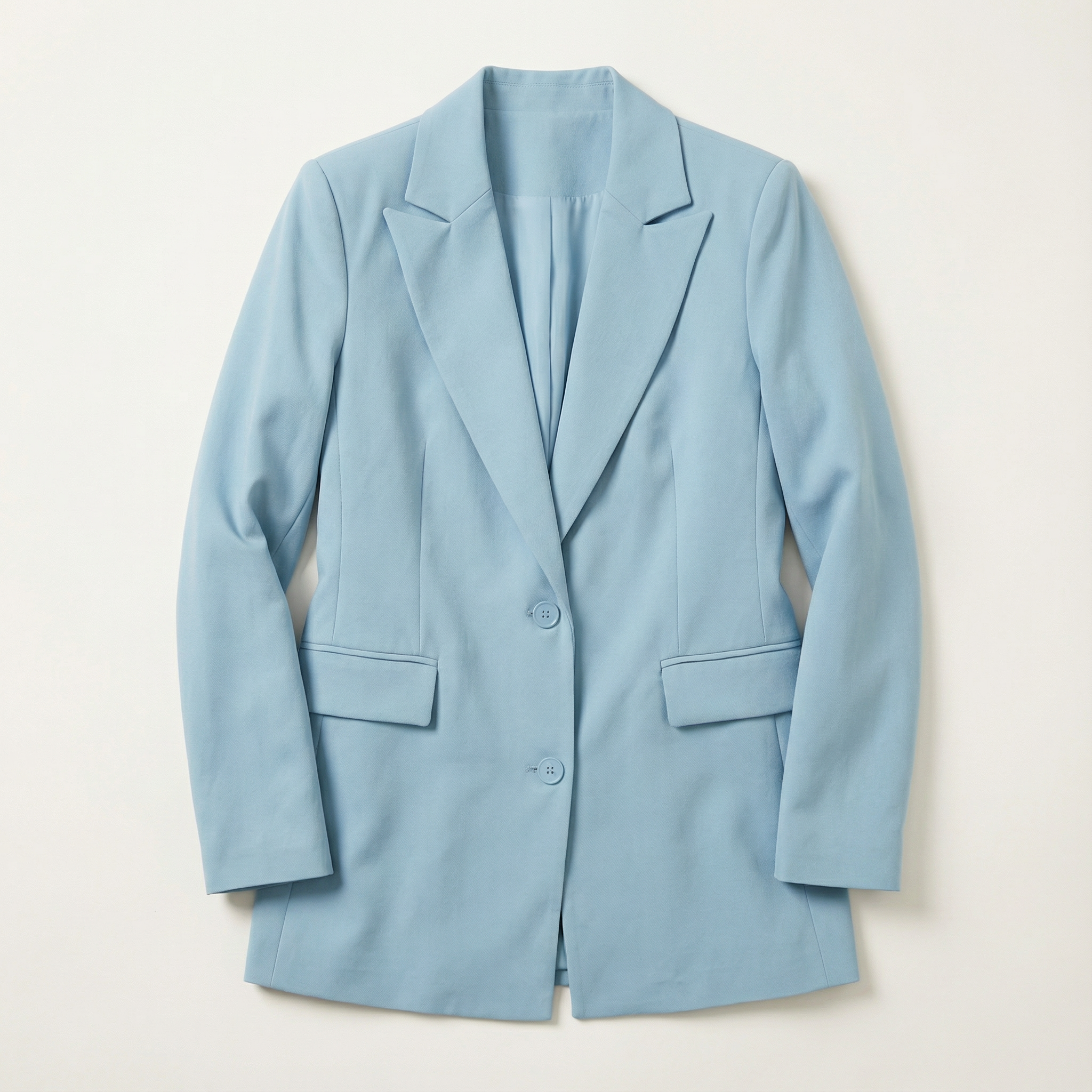 Women’s Blazer – Double-Breasted Front, Long Sleeves, Classic Lapel Design