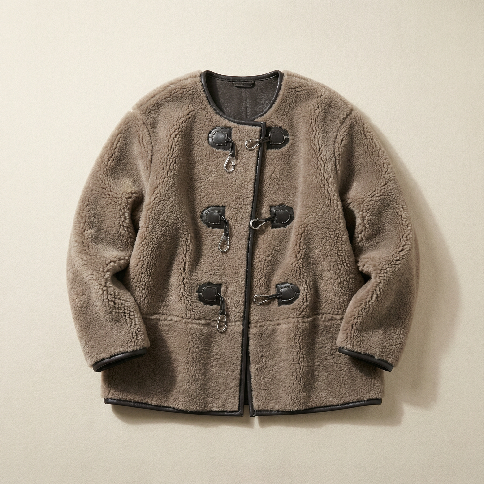 Women’s Cardigan Coat – Metal Snap Closure, Long Sleeves