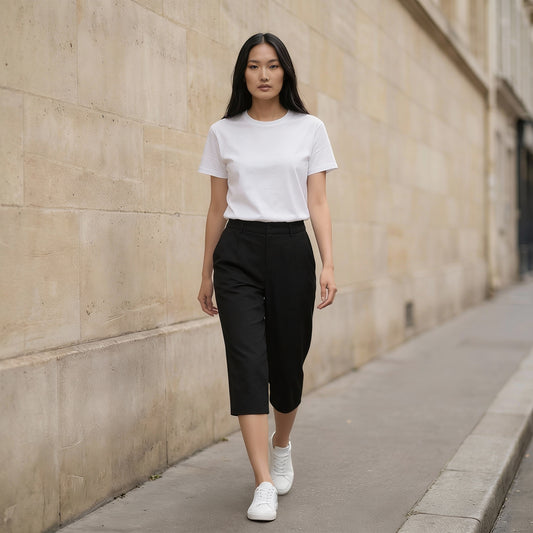 Women’s Casual Crop Pants – Pull-On Style