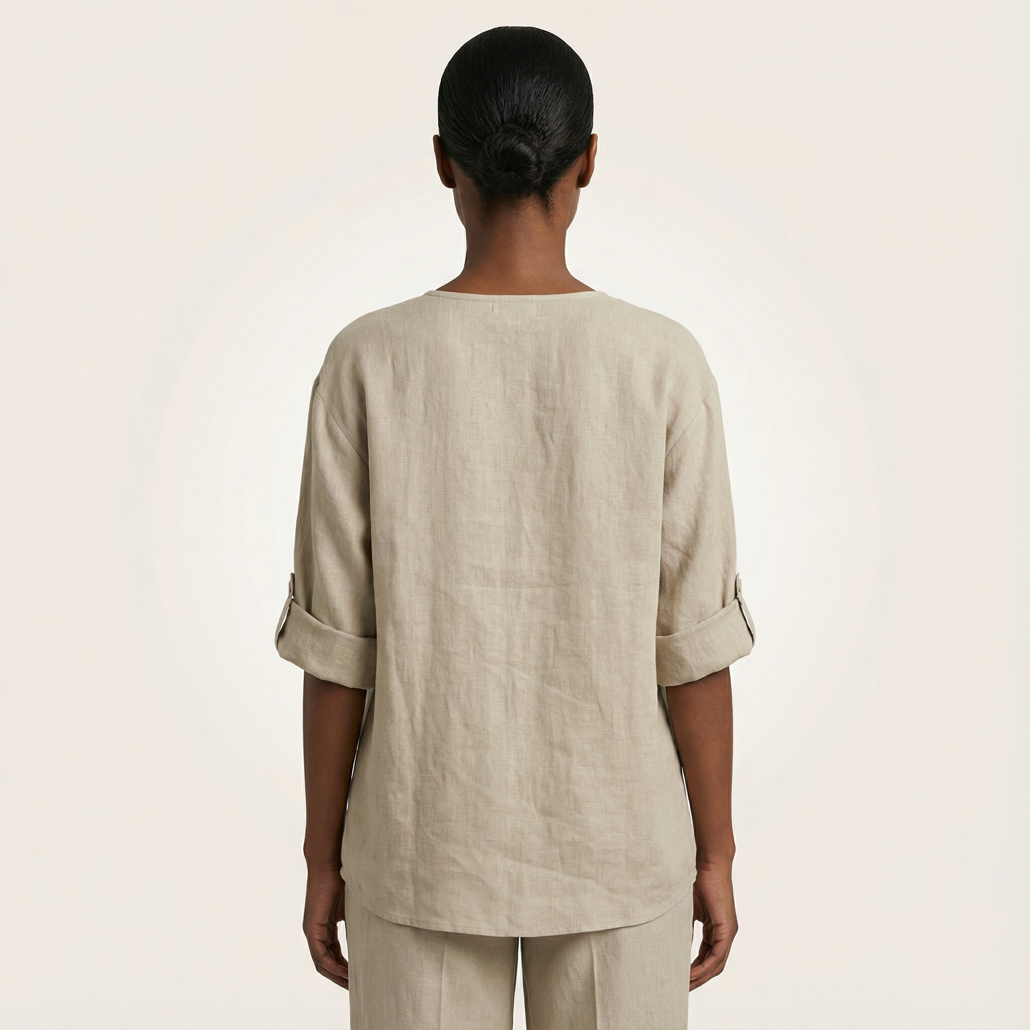 Women’s Casual V-Neck Blouse – Relaxed Modern Fit