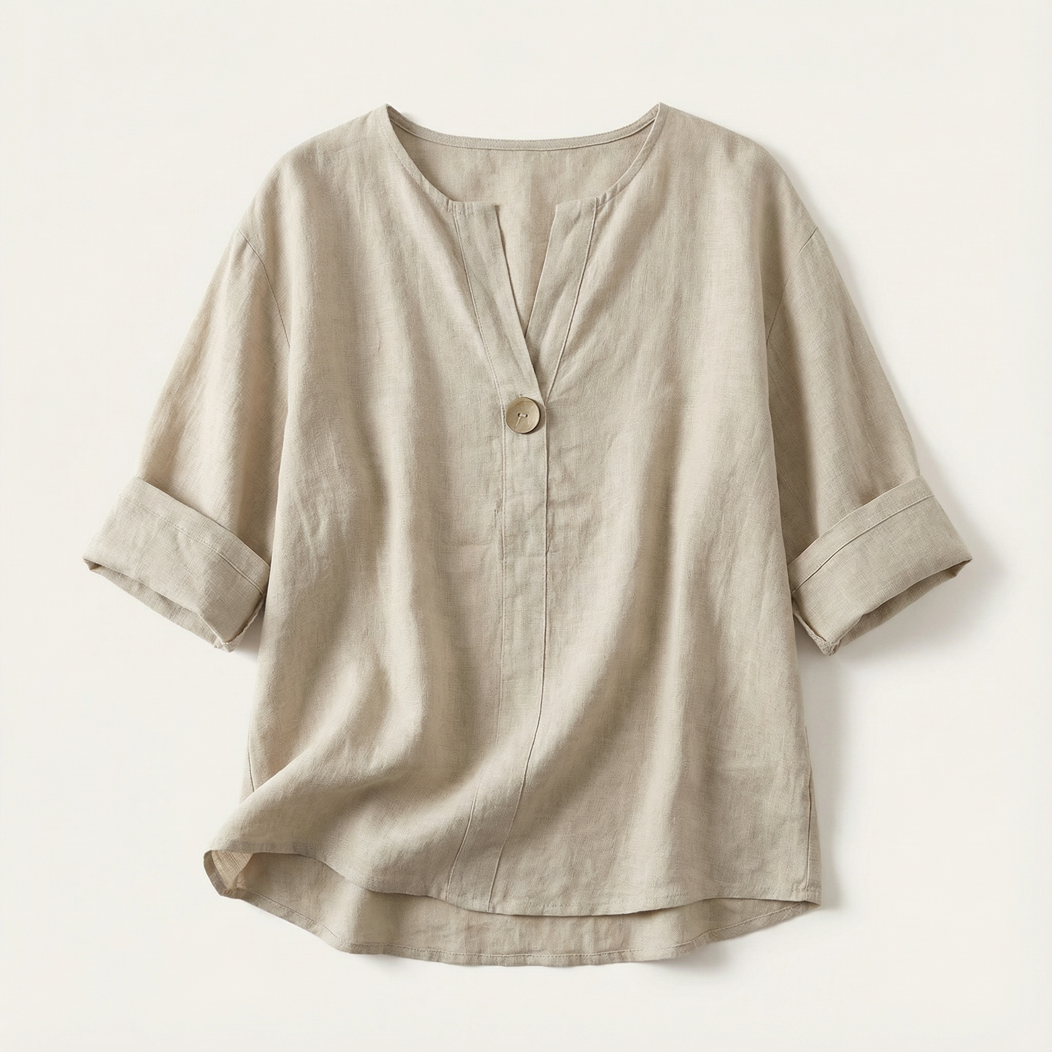 Women’s Casual V-Neck Blouse – Relaxed Modern Fit