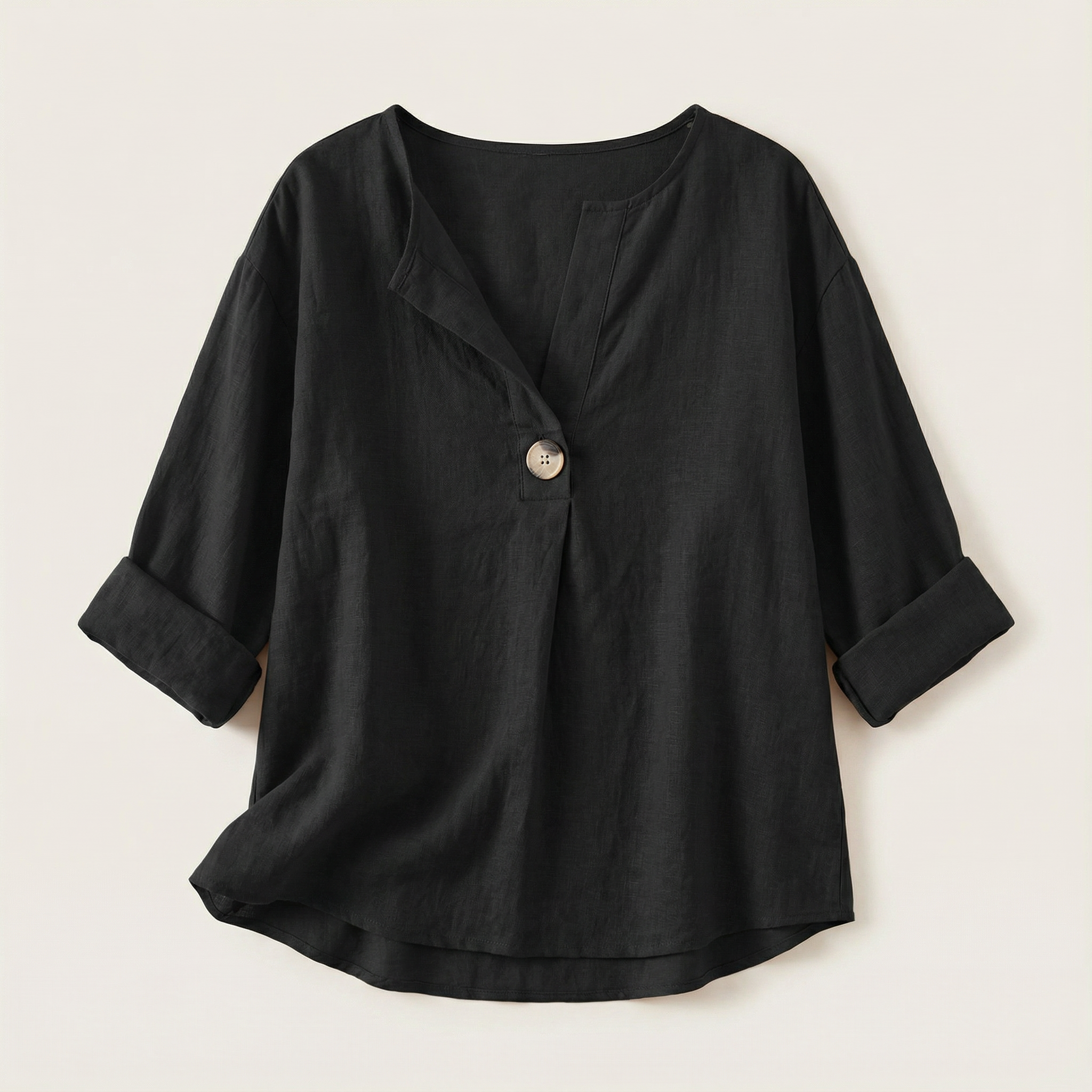 Women’s Casual V-Neck Blouse – Relaxed Modern Fit