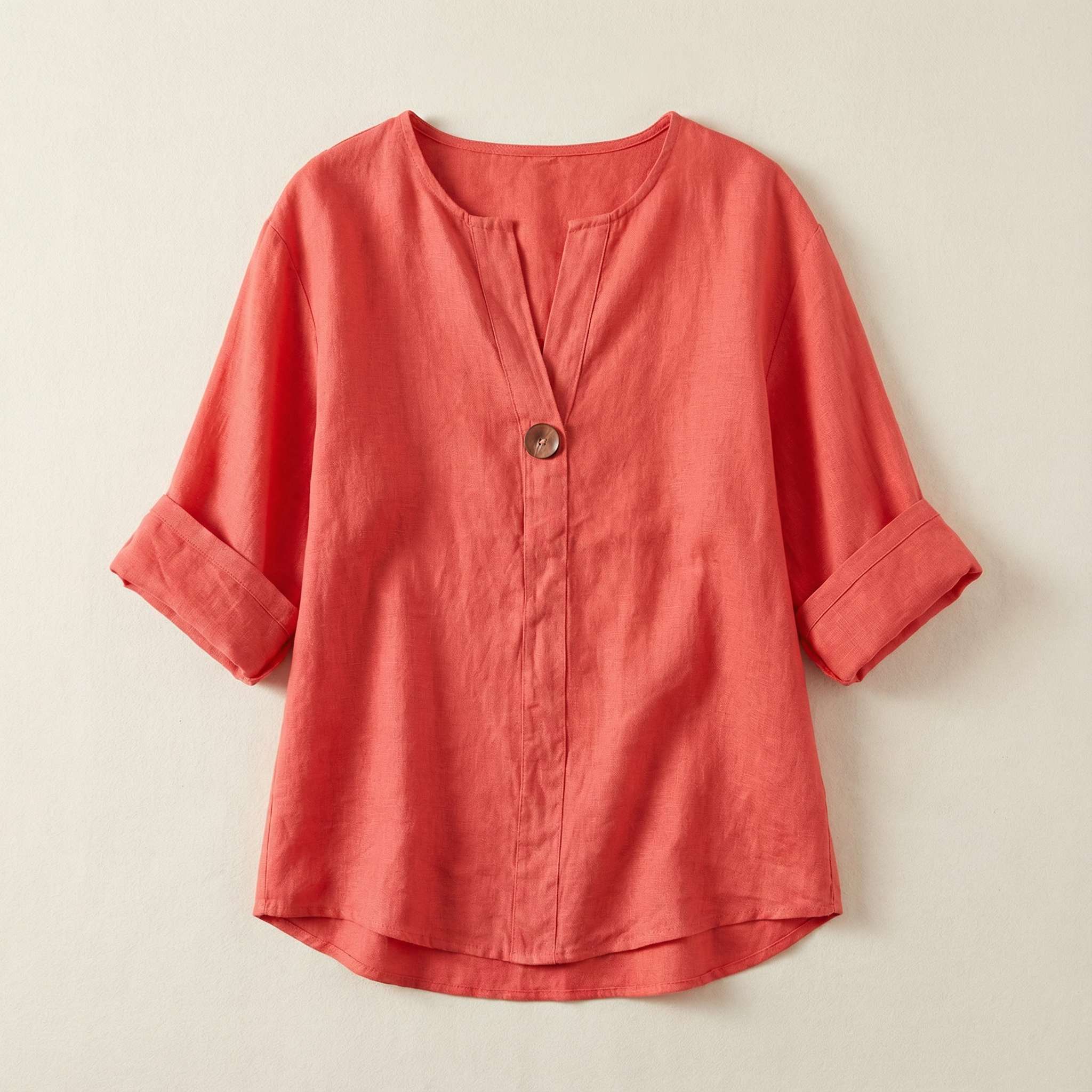 Women’s Casual V-Neck Blouse – Relaxed Modern Fit