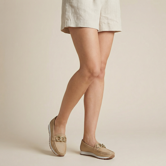 Women’s Flat Loafers – Buckle Detail Design