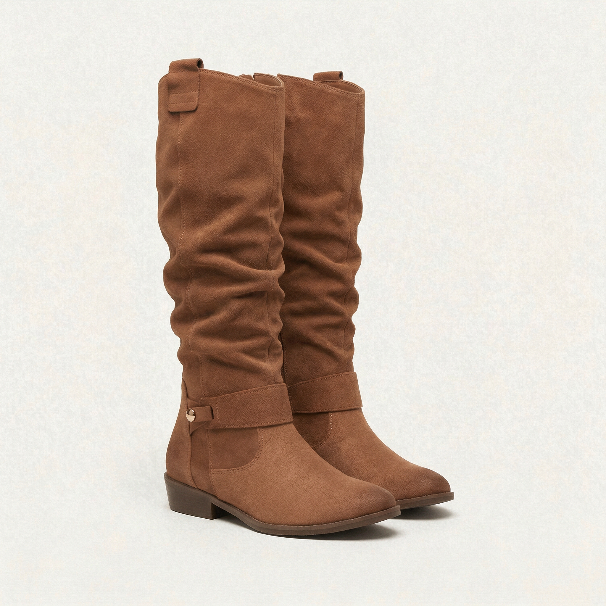 Women’s Knee Boots – Low Heel Pull-On Style