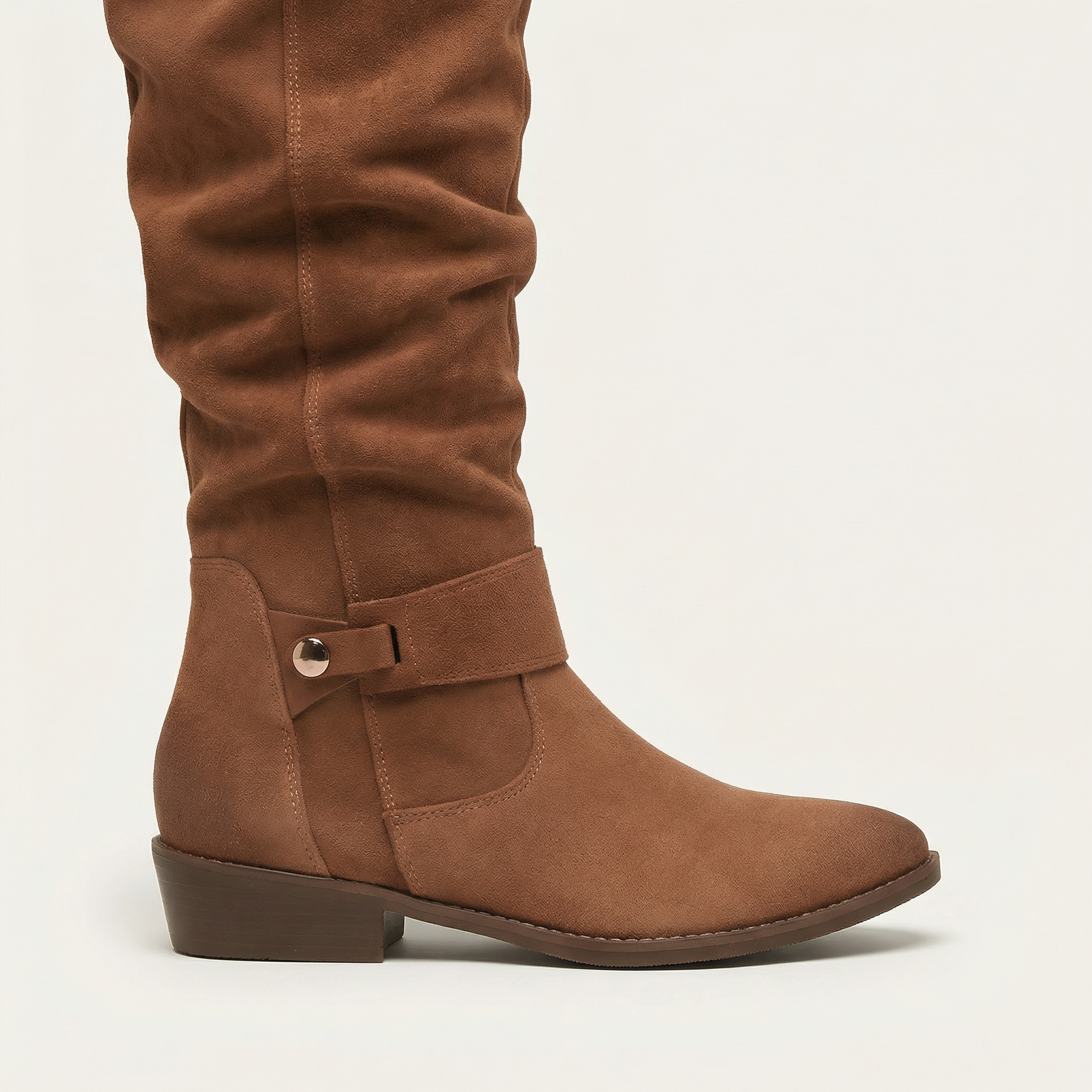 Women’s Knee Boots – Low Heel Pull-On Style