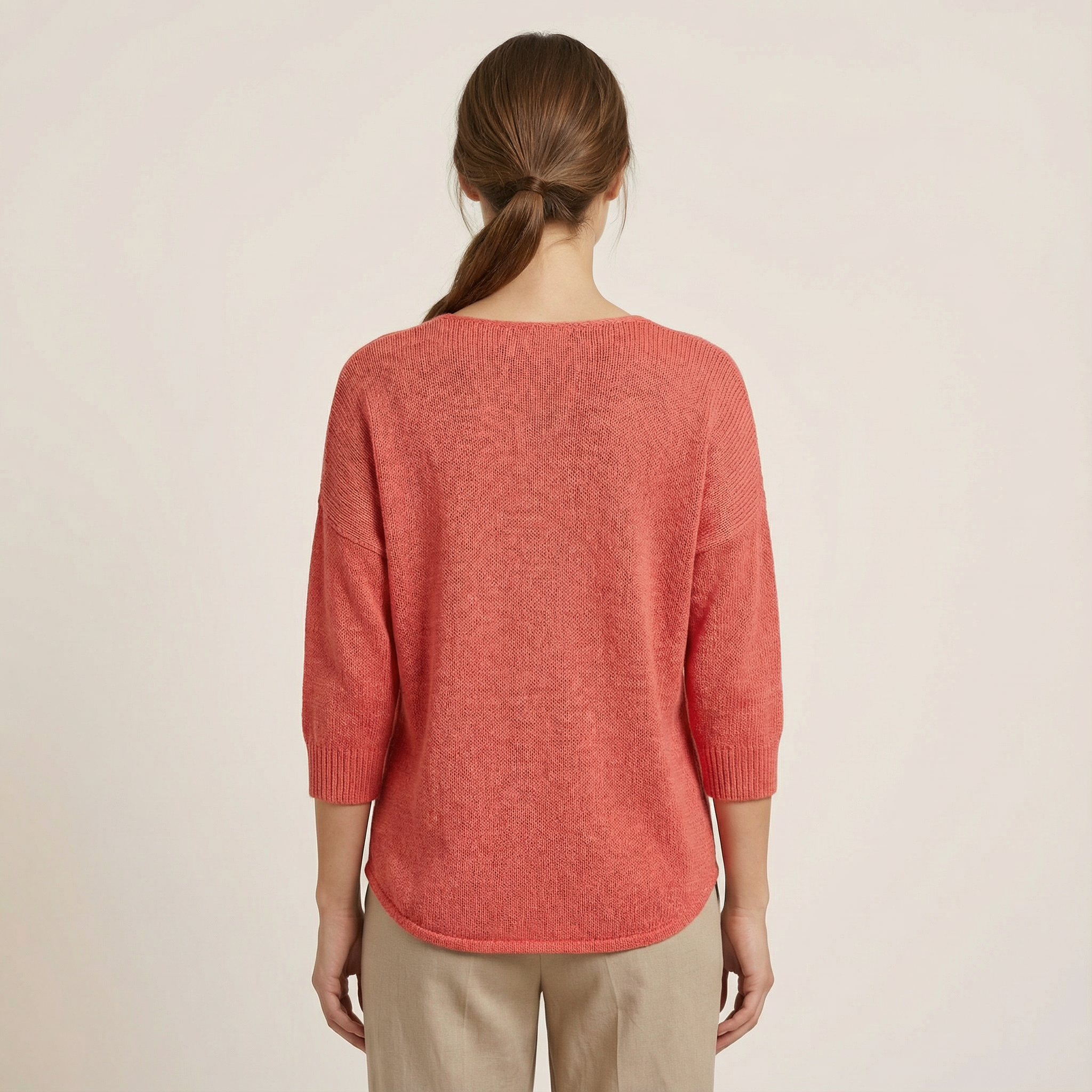 Women’s Knit Blouse – Relaxed V-Neck Shirt