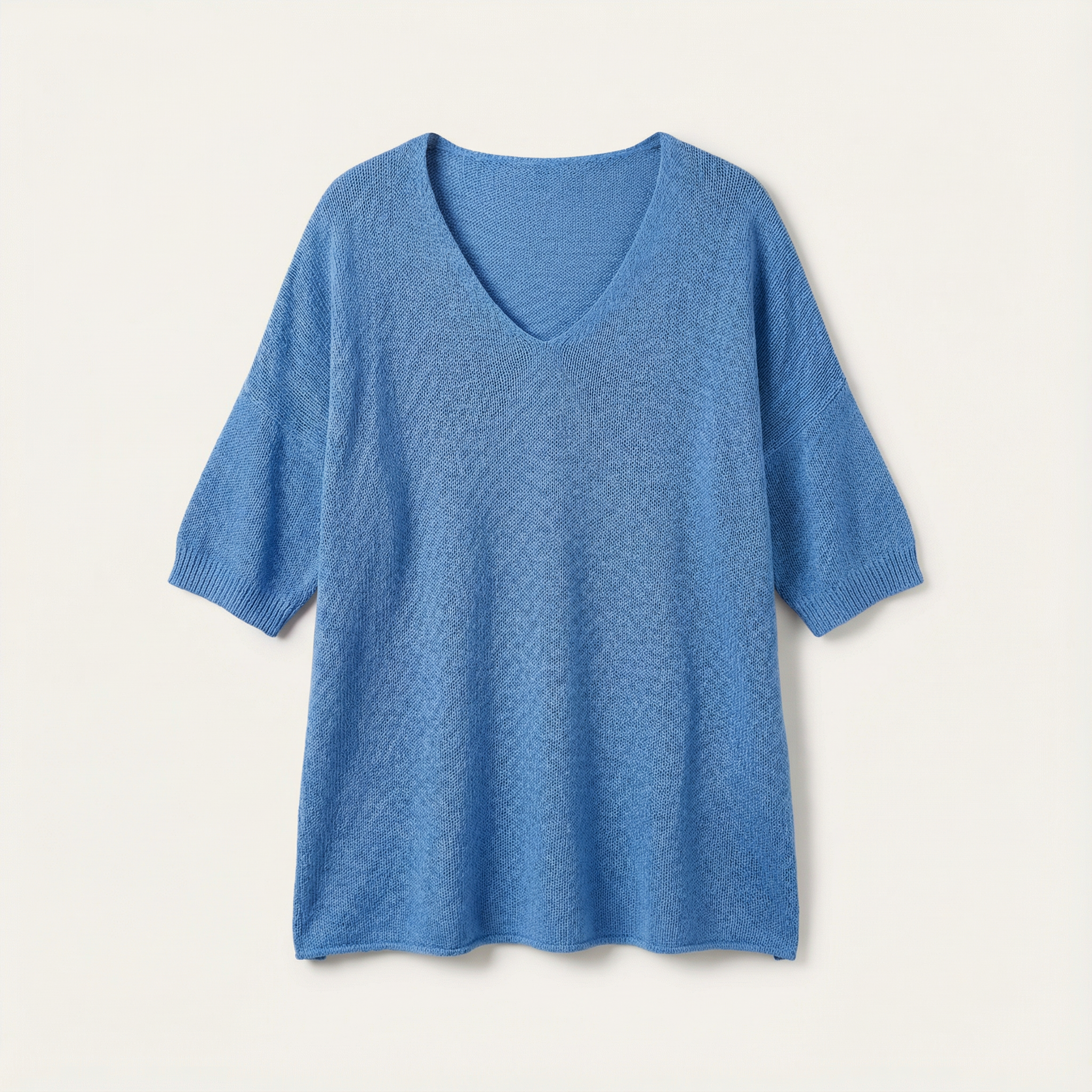 Women’s Knit Blouse – Relaxed V-Neck Shirt