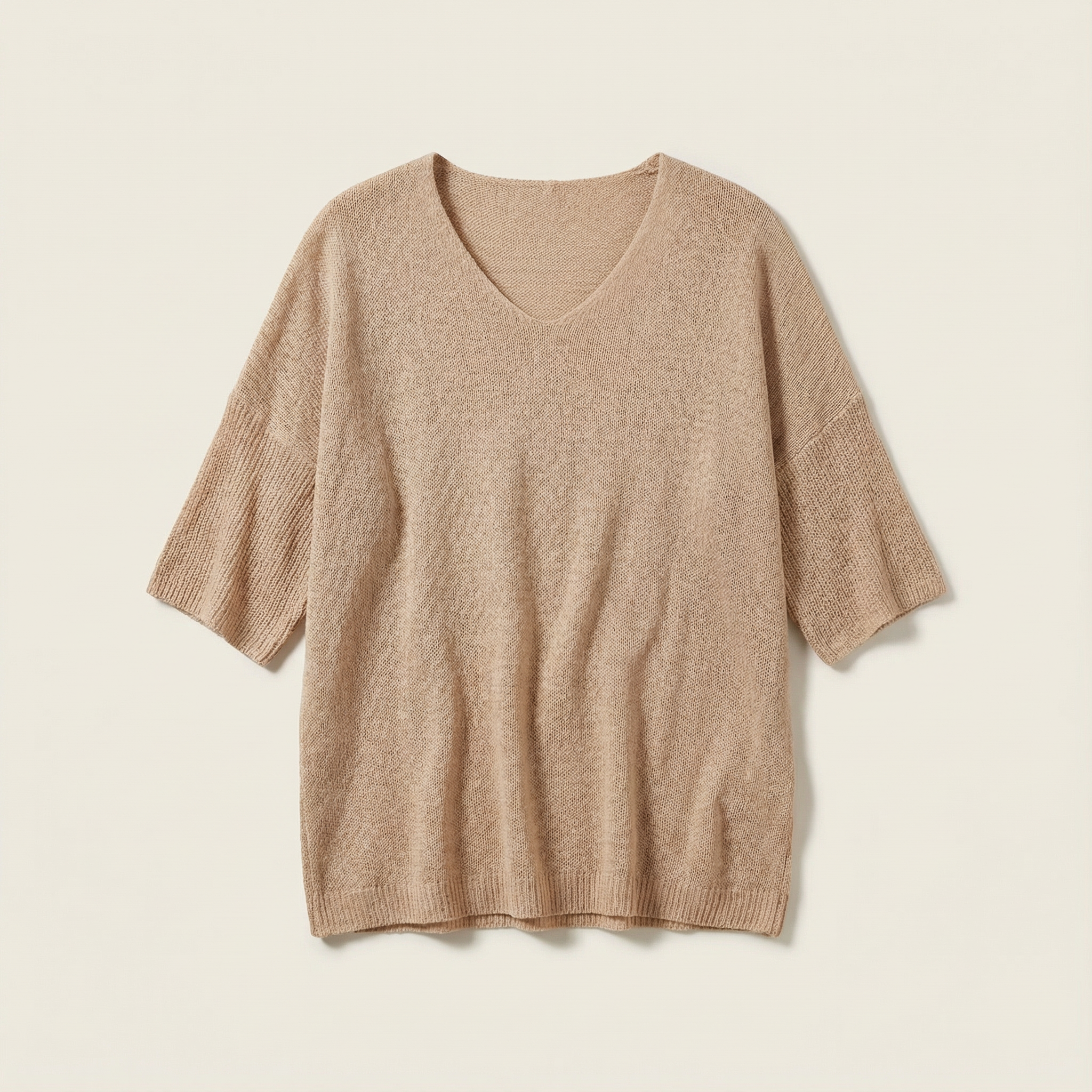 Women’s Knit Blouse – Relaxed V-Neck Shirt