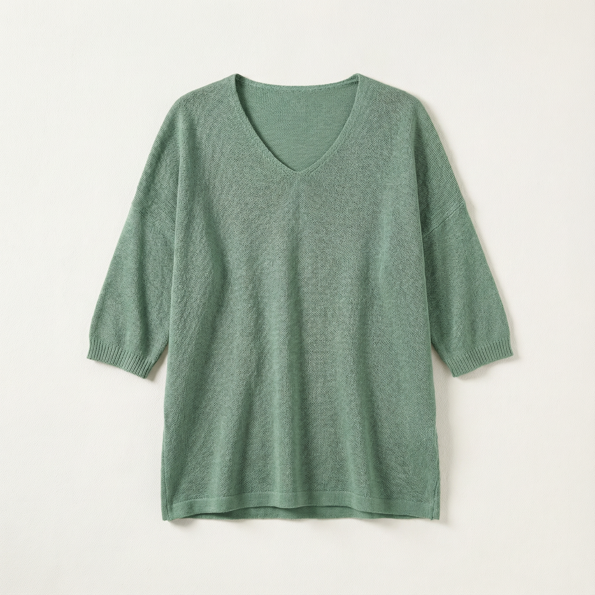 Women’s Knit Blouse – Relaxed V-Neck Shirt