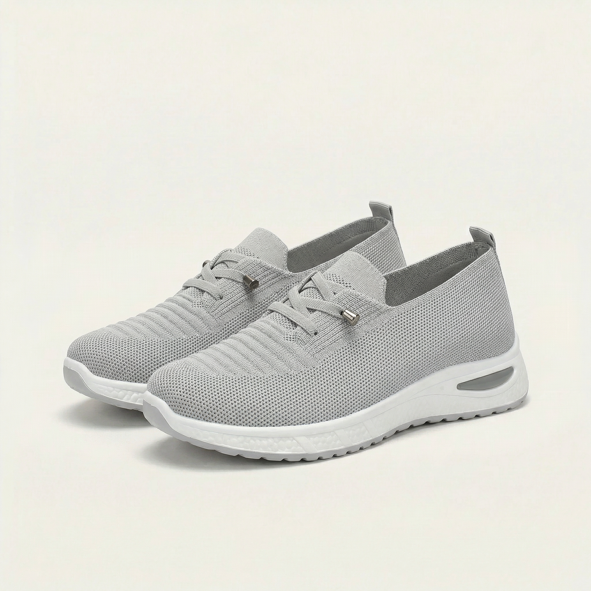 Women’s Knit Sneakers – Lace-Up Casual Style
