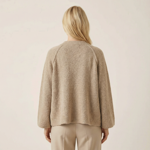 Women’s Knit Top – Draped Relaxed Fit Design