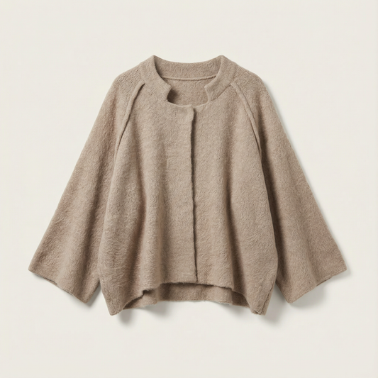 Women’s Knit Top – Draped Relaxed Fit Design