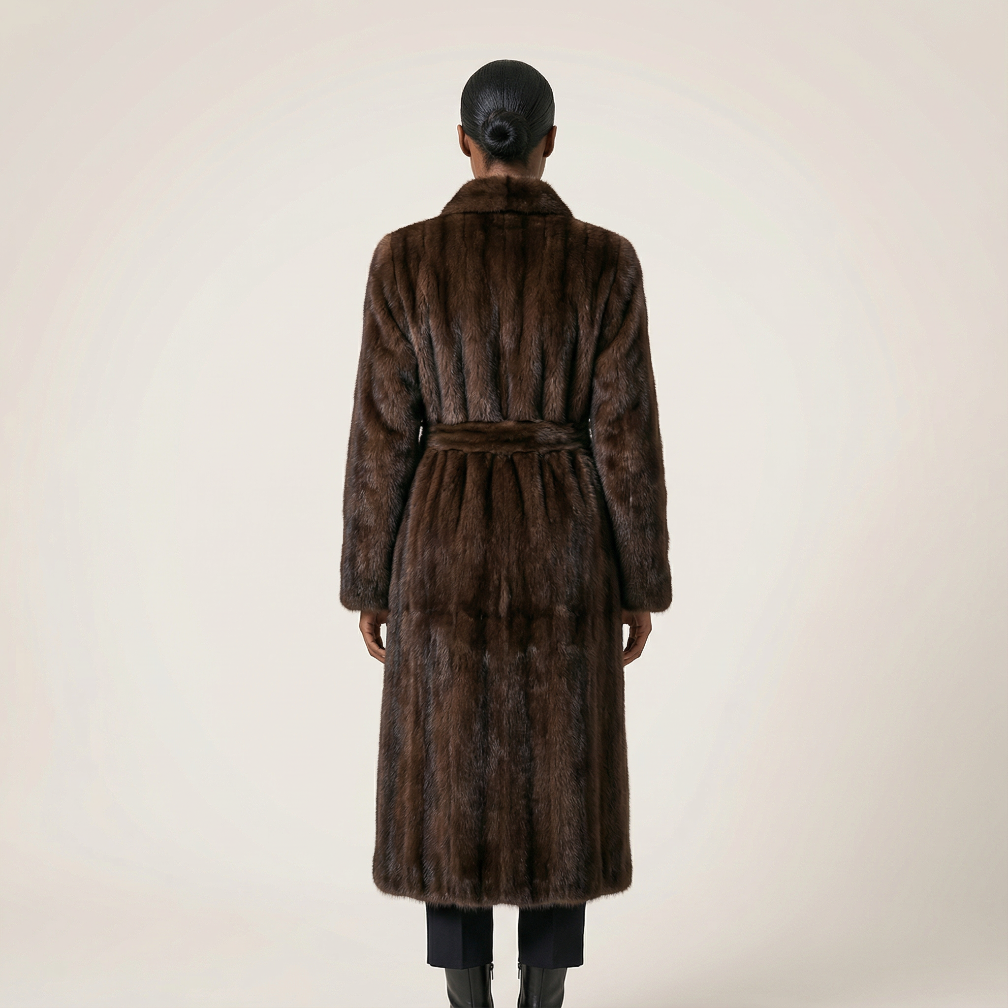 Women’s Long Coat – Long Sleeves, Open Front Design