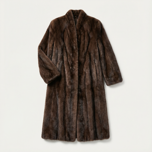 Women’s Long Coat – Long Sleeves, Open Front Design