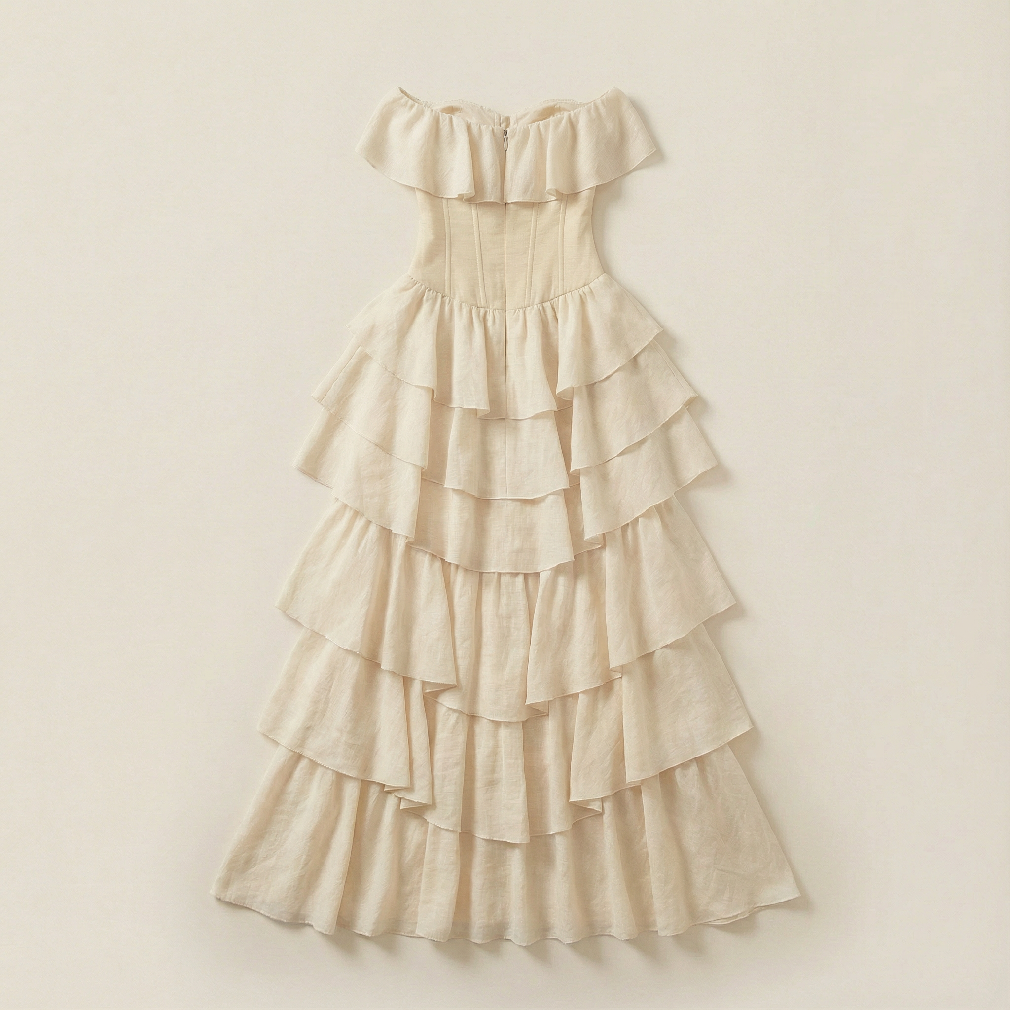 Women’s Long Dress – Ruffle Layered Design