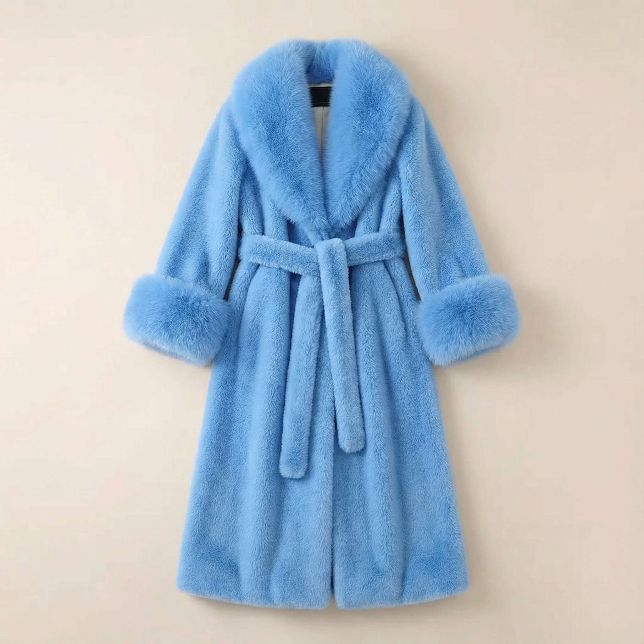 Women’s Long Overcoat – Collar Design, Long Sleeves