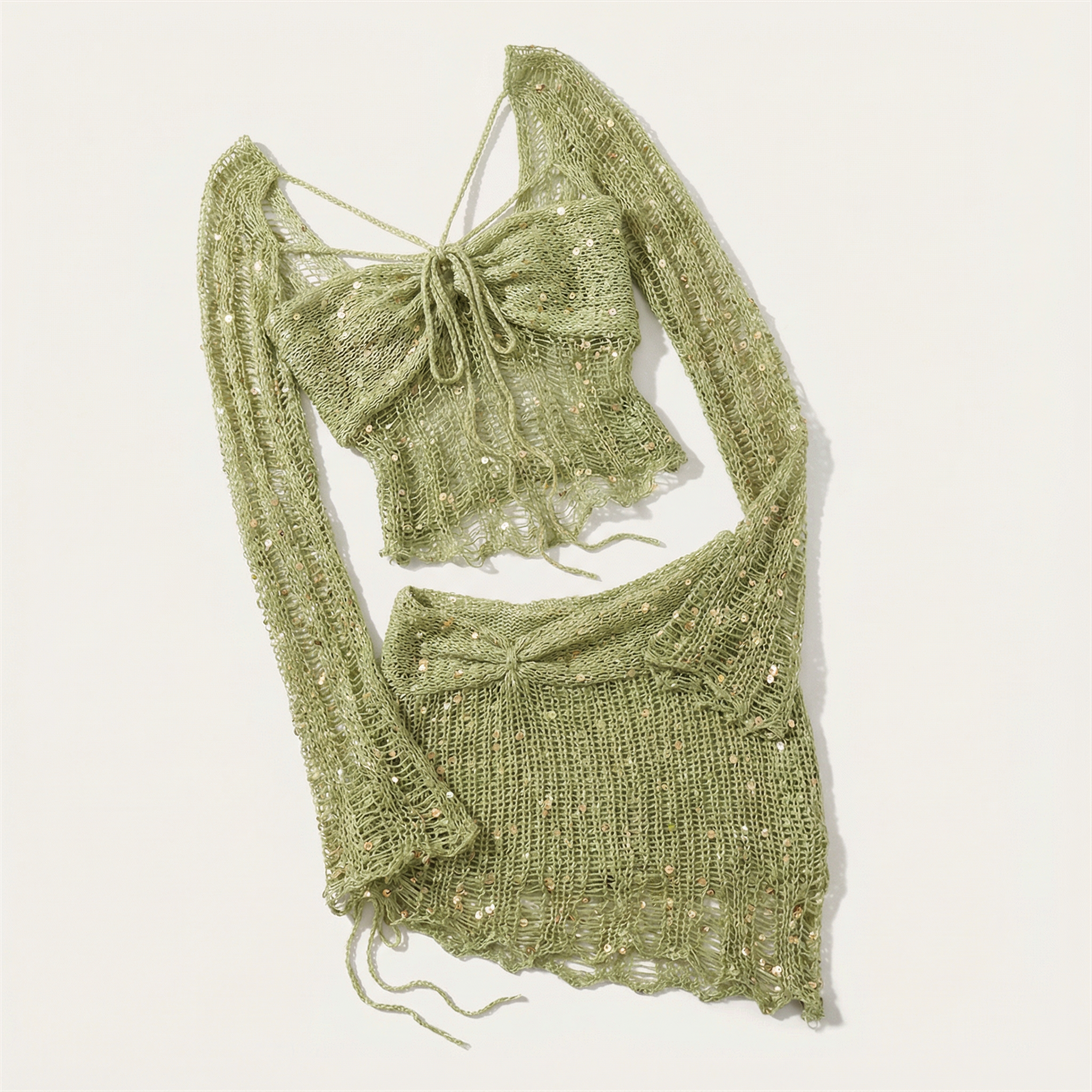 Women’s Long Sleeve Top and Skirt Two Piece Set