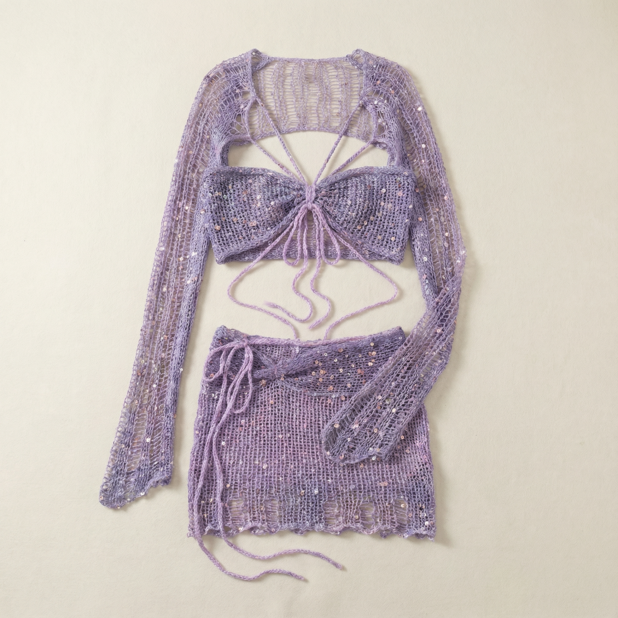 Women’s Long Sleeve Top and Skirt Two Piece Set