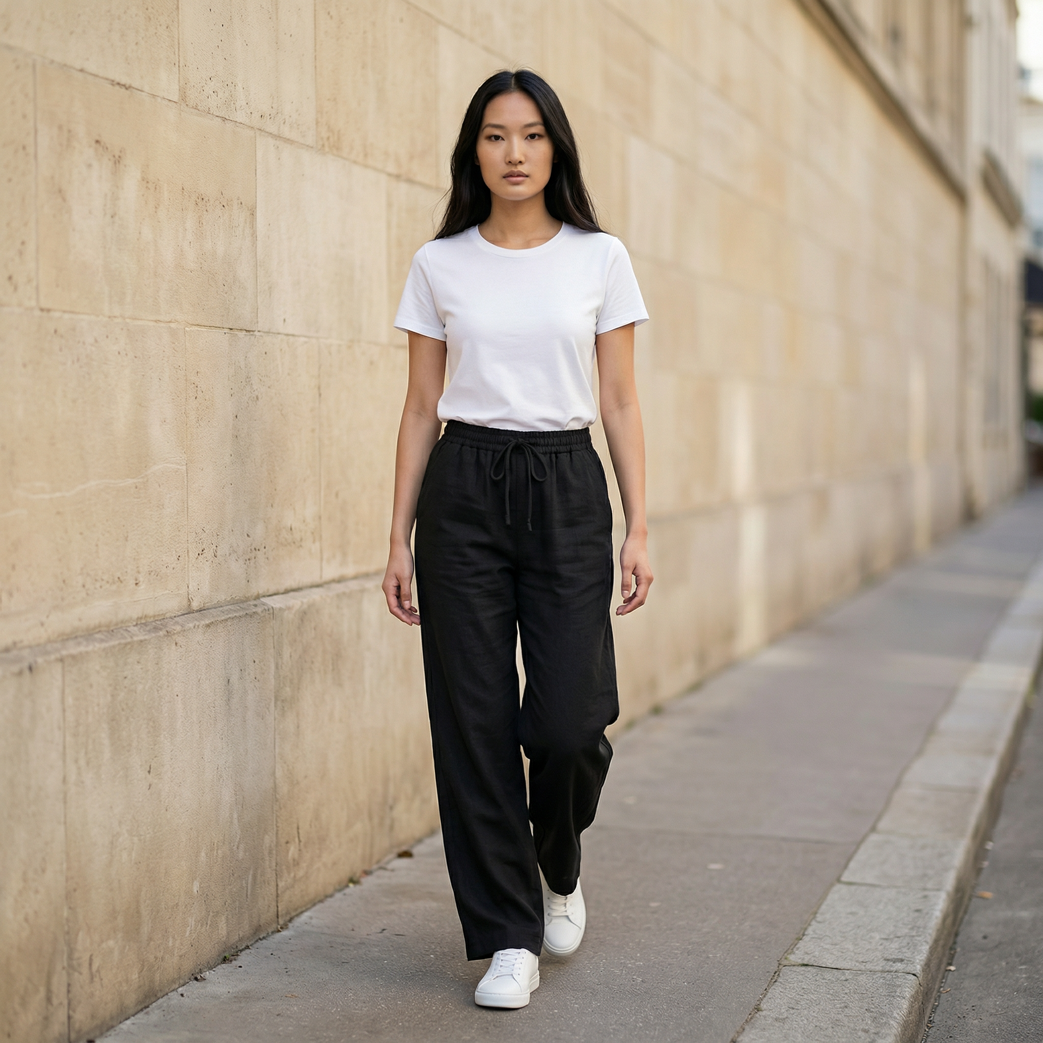 Women’s Lounge Pants – Elastic Waist Drawstring Trousers