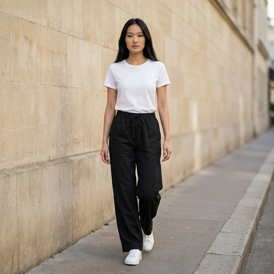 Women’s Lounge Pants – Elastic Waist Drawstring Trousers