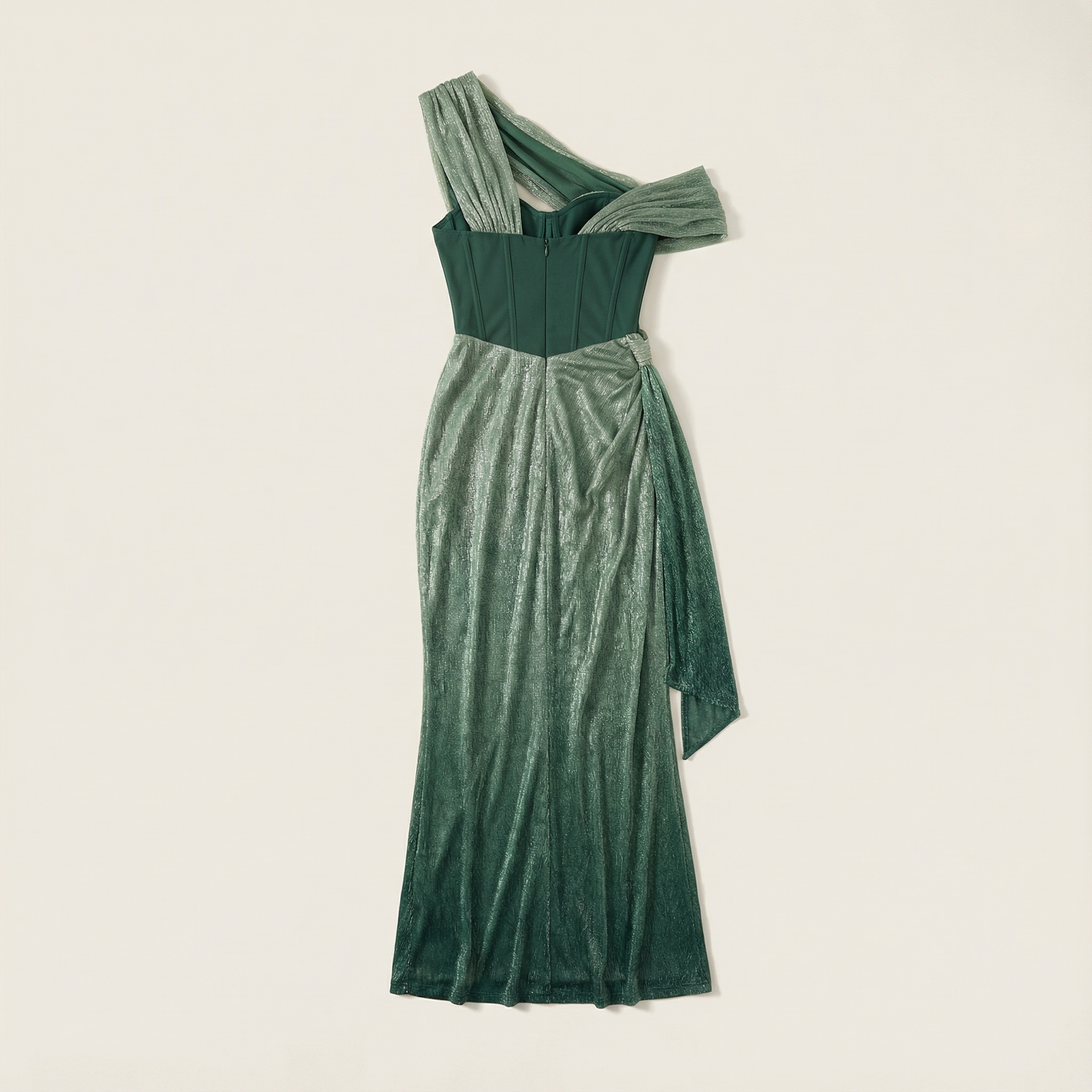 Women’s Maxi Dress – Draped Overlay Detail