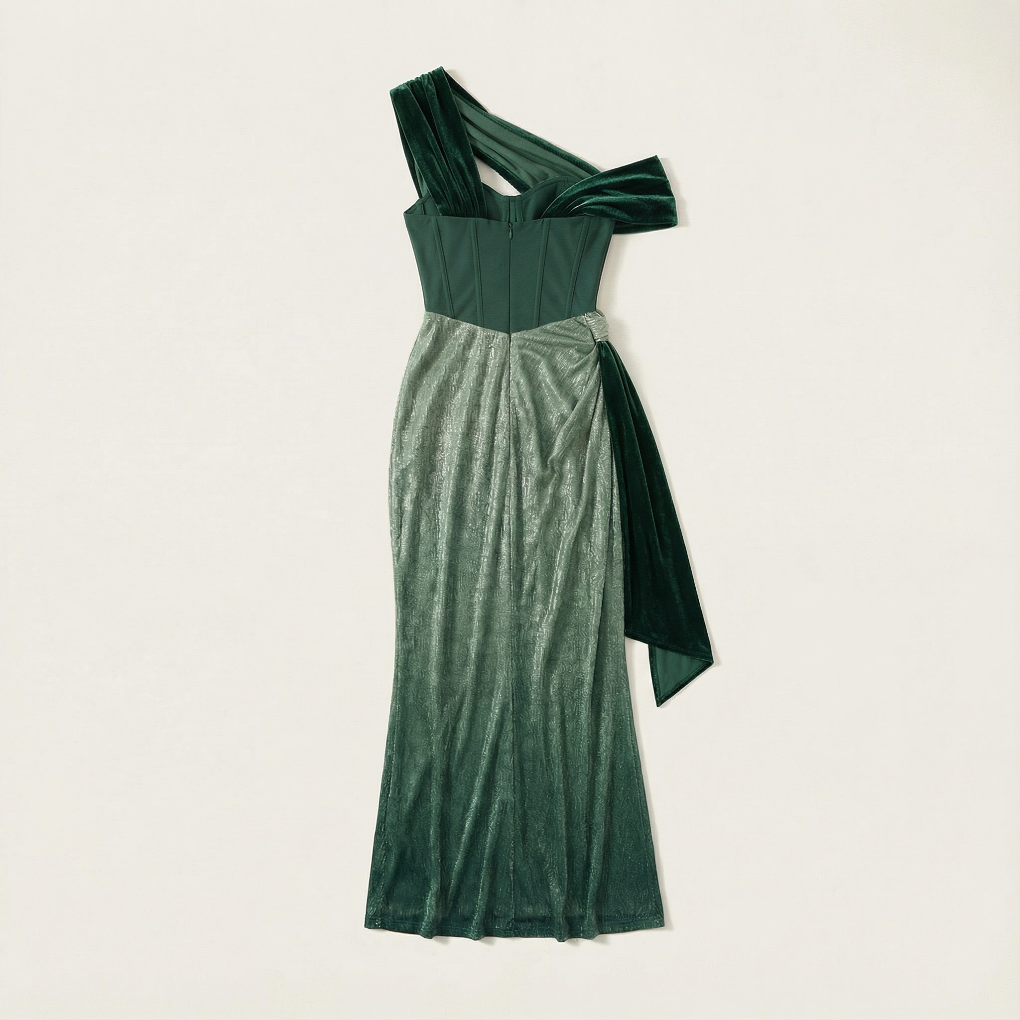 Women’s Maxi Dress – Draped Overlay Detail
